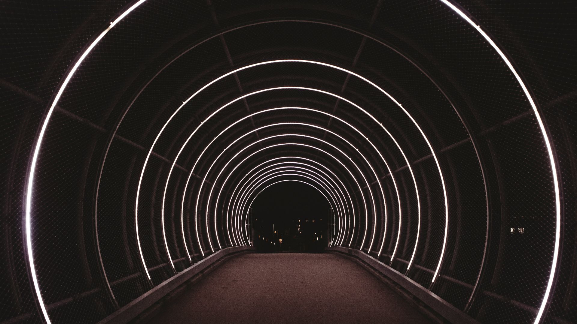 red and white tunnel with red carpet