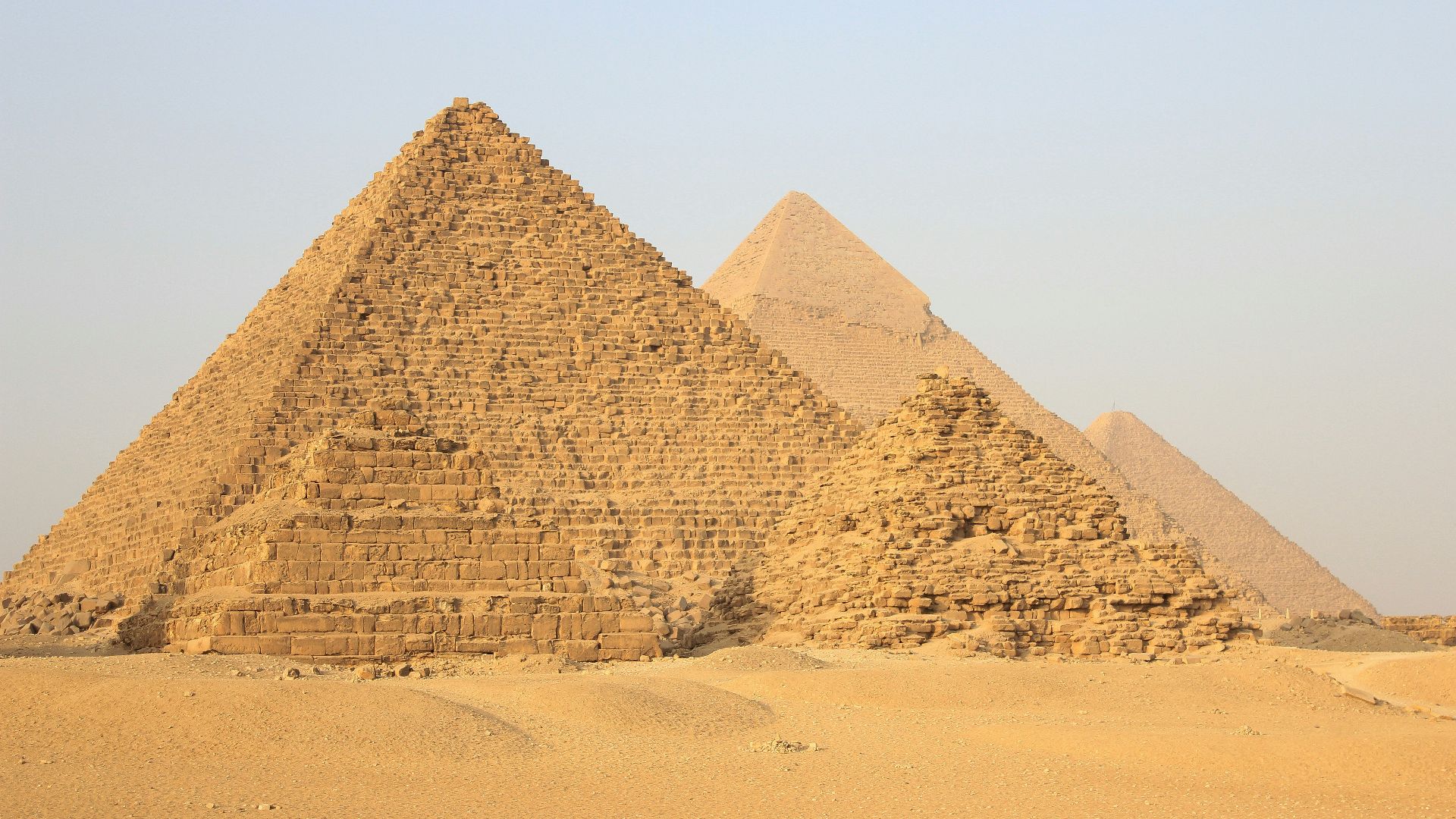 landscape photography of pyramid