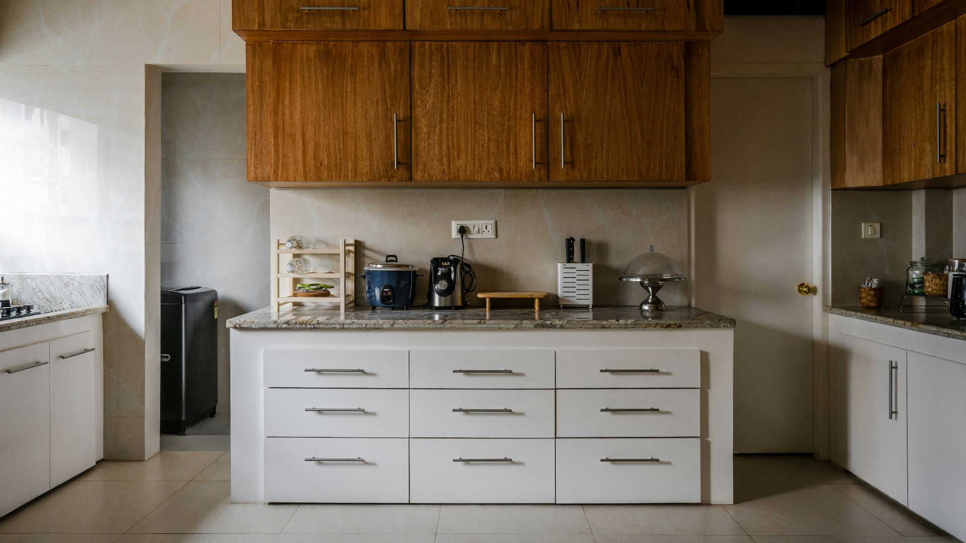 a kitchen filled with lots of counter top space