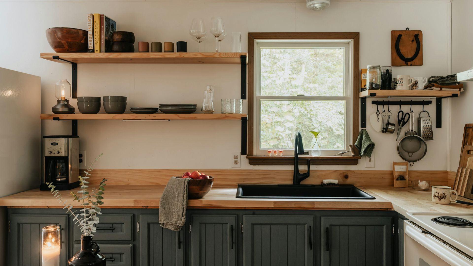 A kitchen filled with lots of counter top space