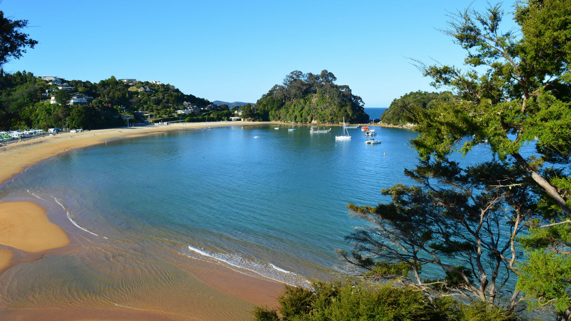 a beach with boats on it