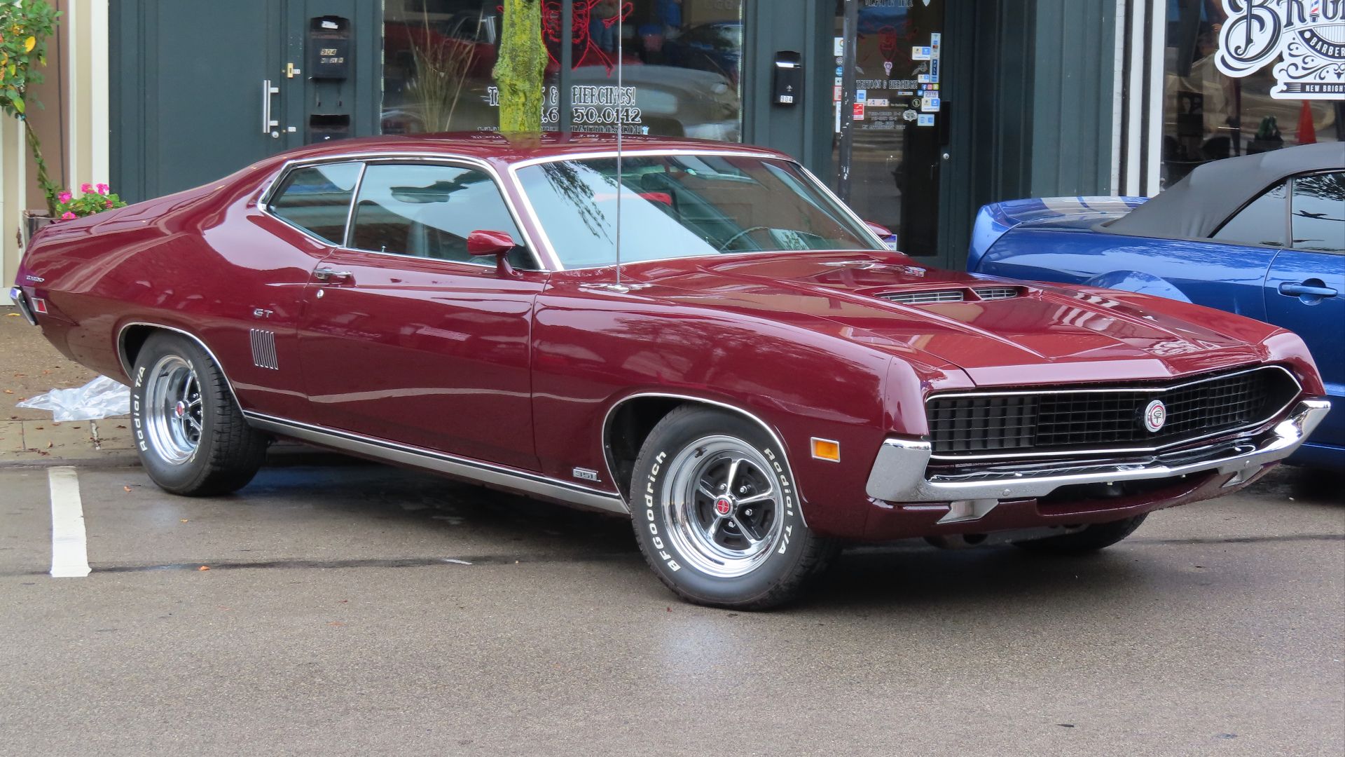 File:1970 Ford Torino GT SportsRoof, front right, 09-09-2023.jpg