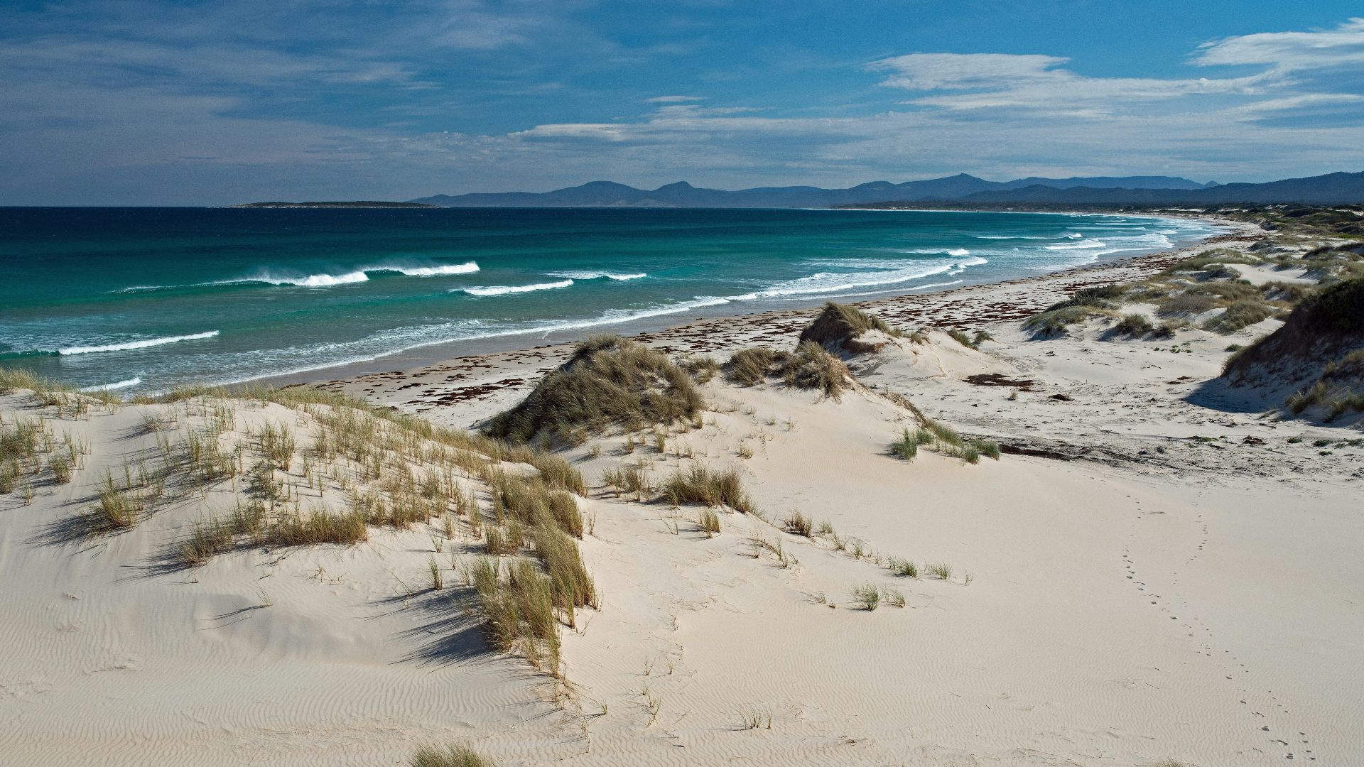 high-angle photography of beach under clear blue sky