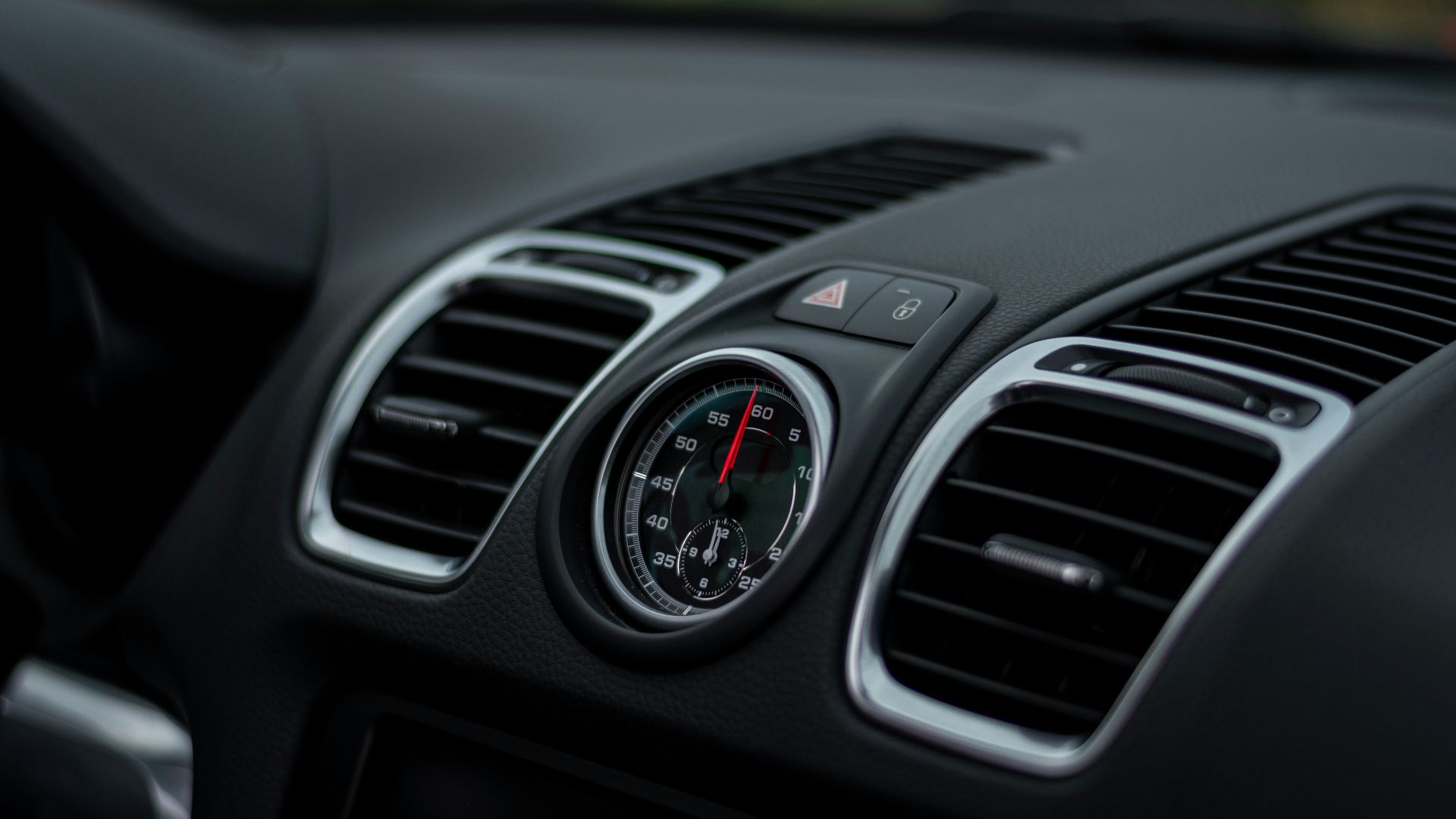 silver and black car air vent