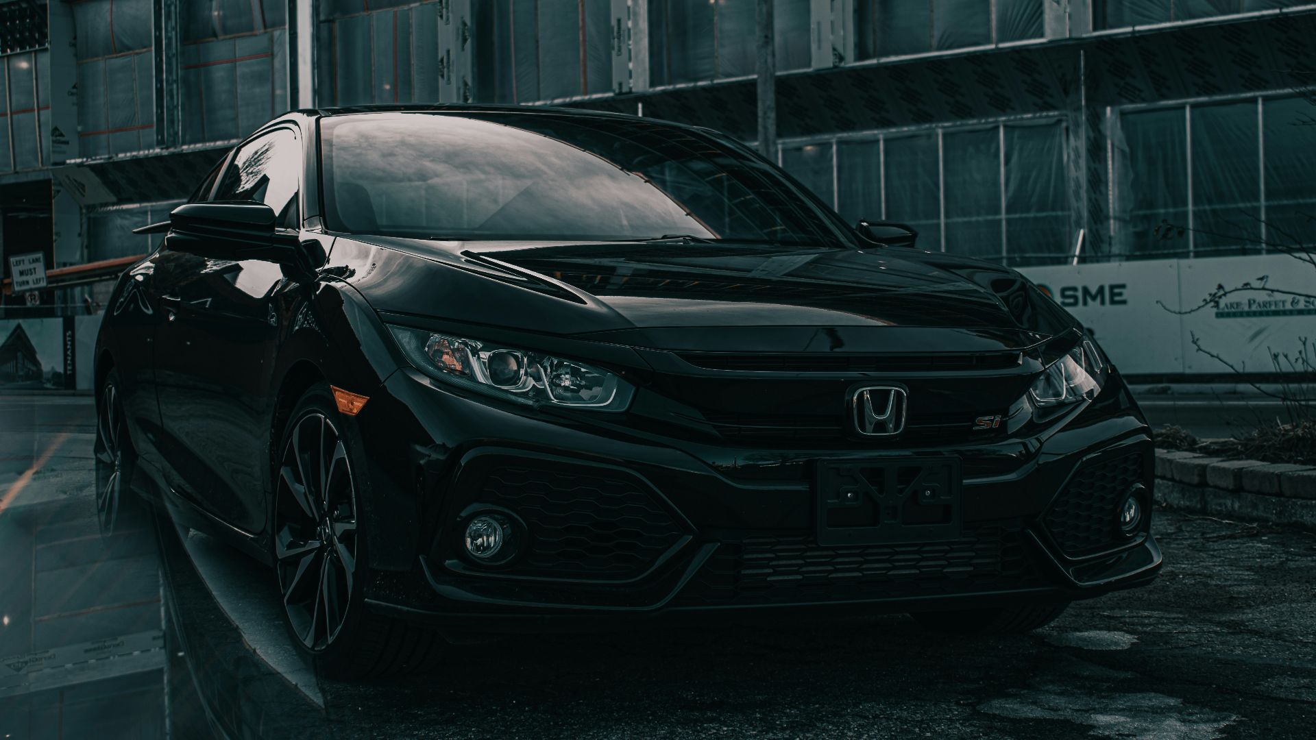 black mercedes benz c class parked on road