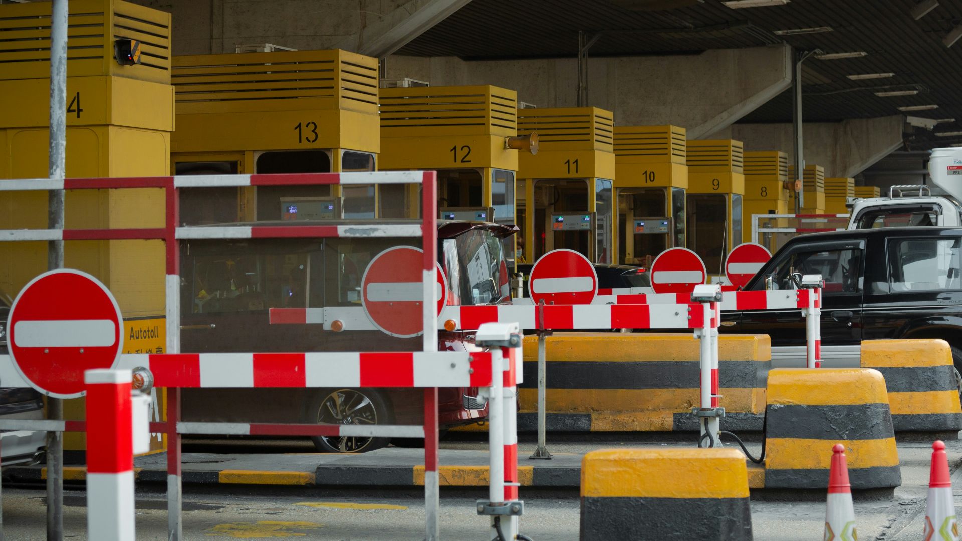 red and yellow traffic cone