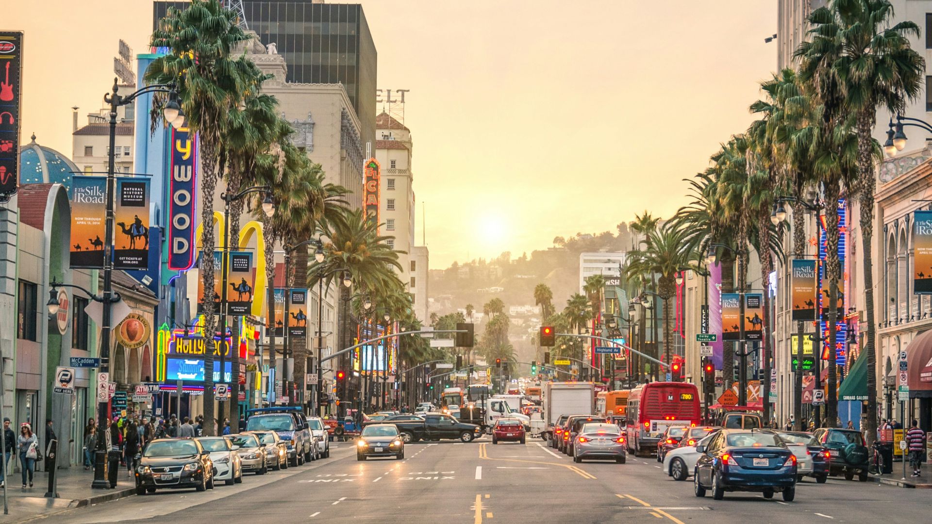 cars on road between high rise buildings during daytime