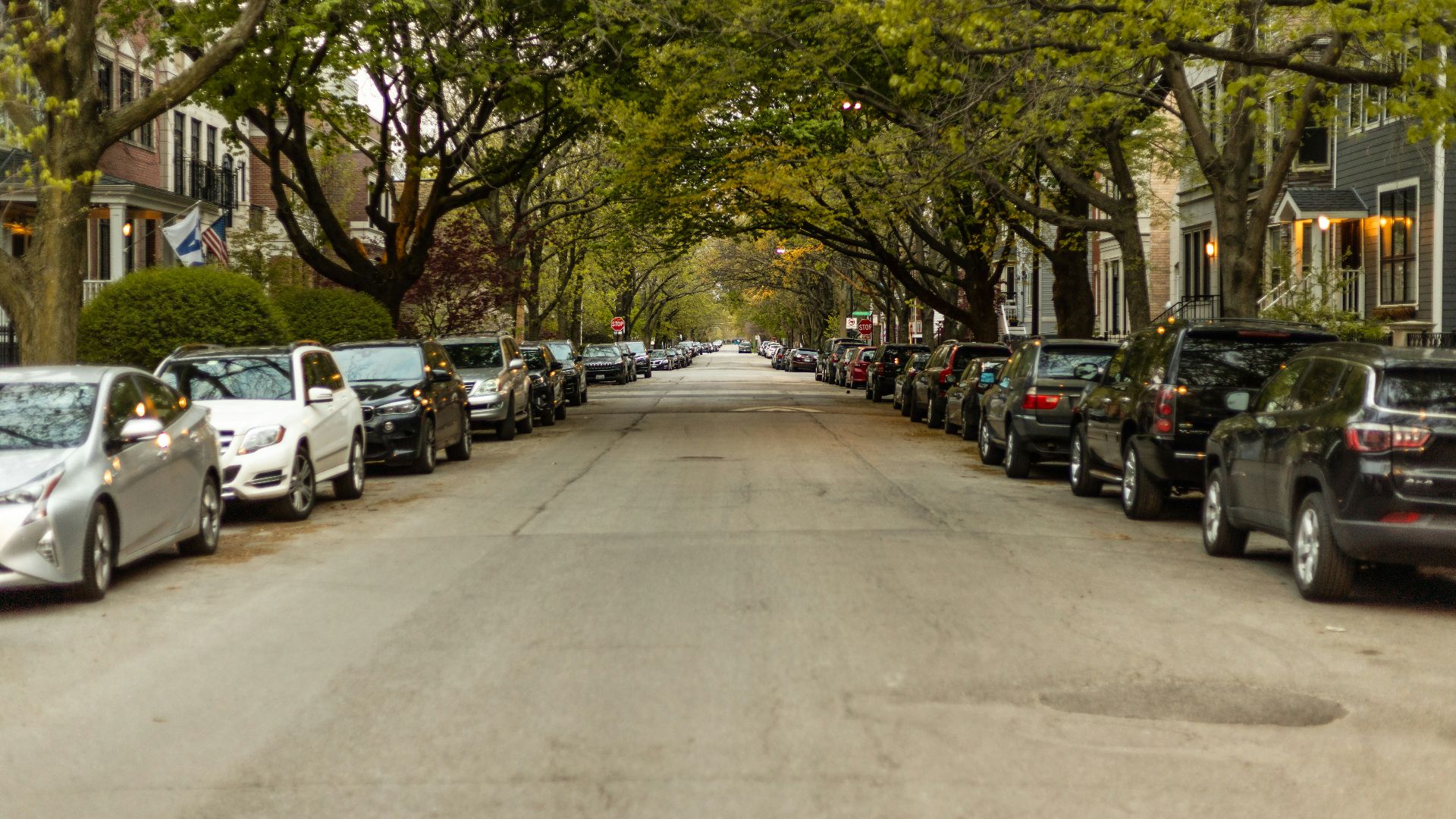 cars parked on side of the road during daytime
