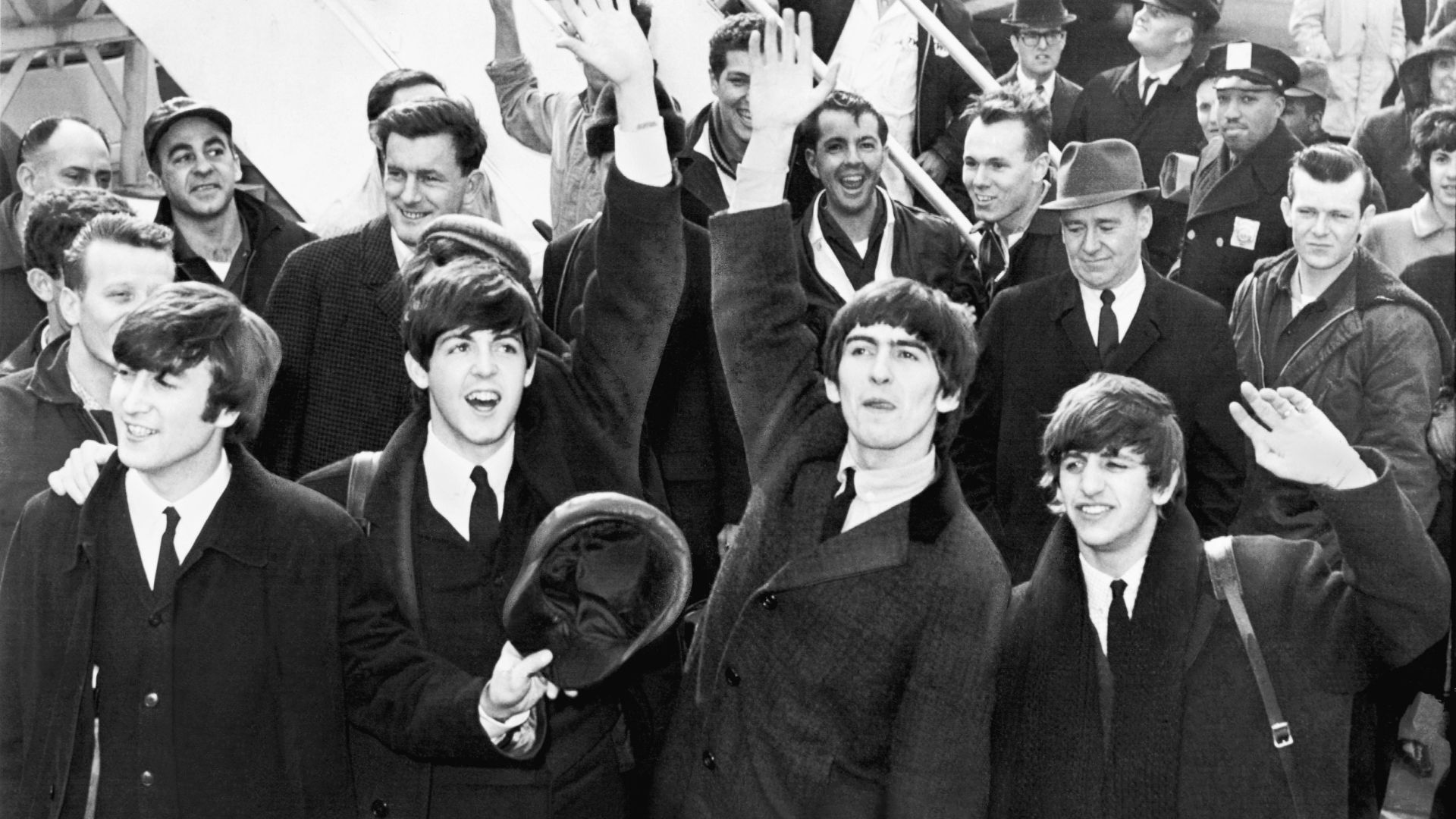 File:The Beatles arrive at JFK Airport.jpg
