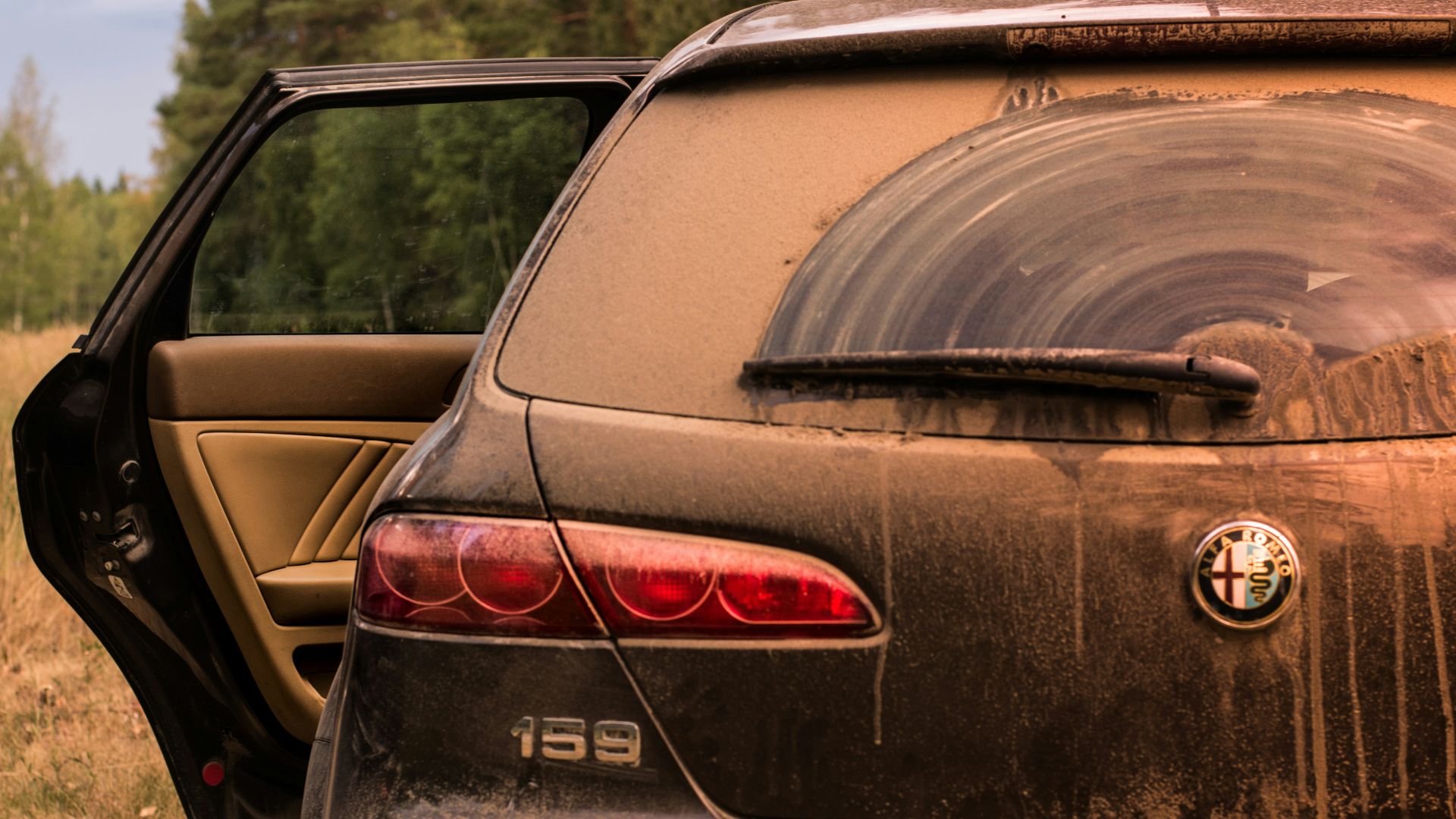 rear view photo of black ALFA ROMEO 459