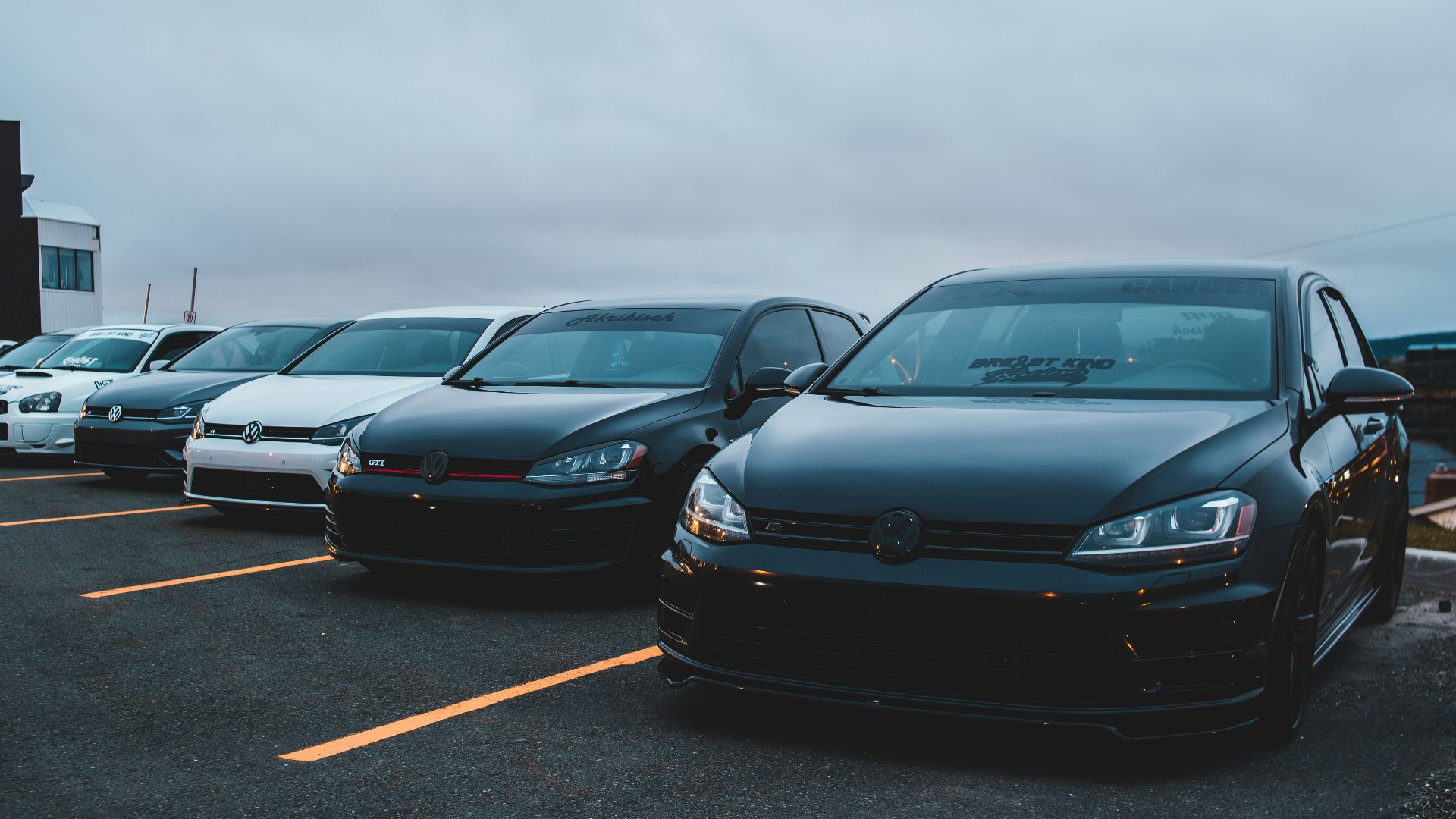 black bmw m 3 coupe on parking lot