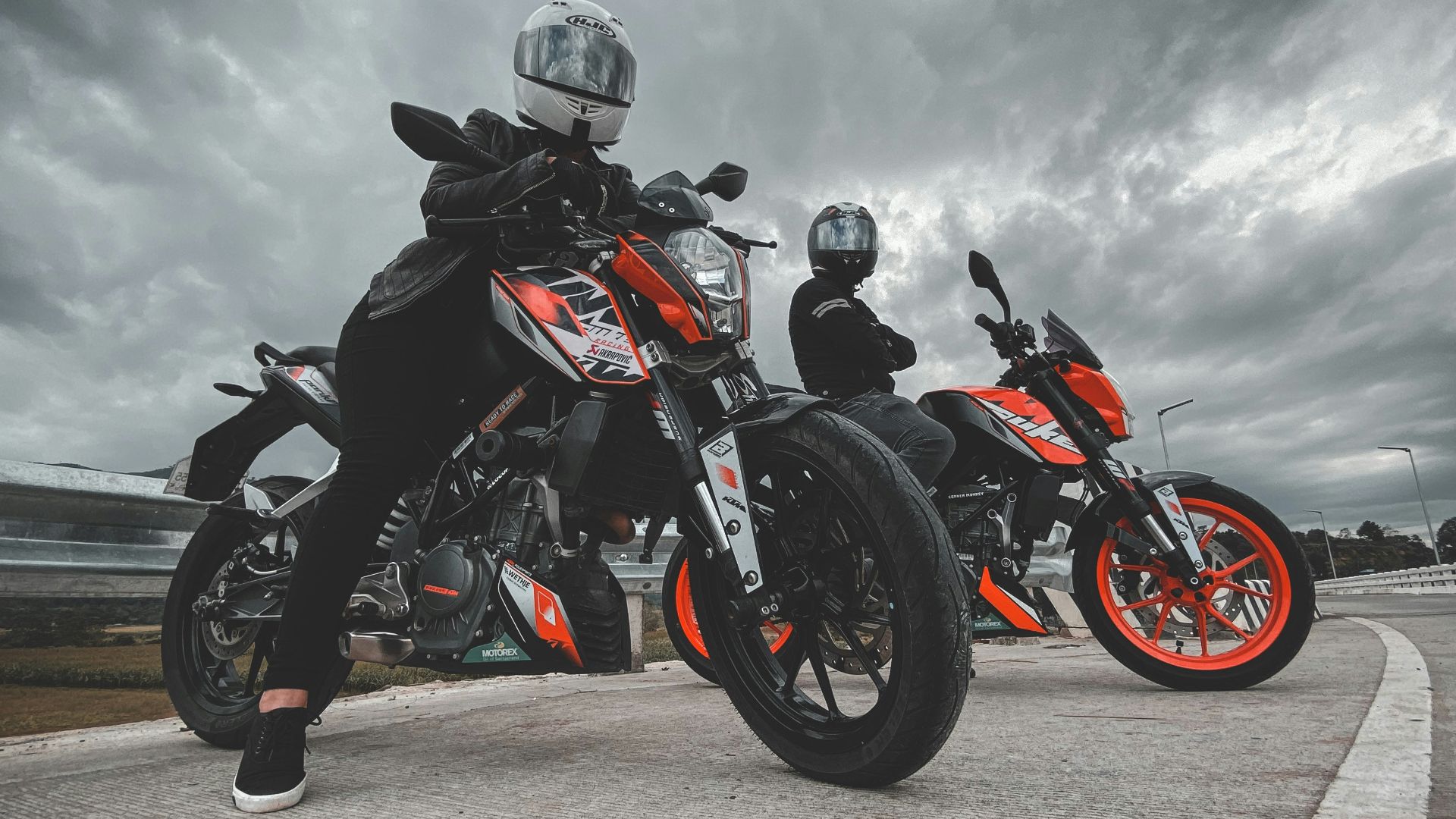 two person riding bicycle