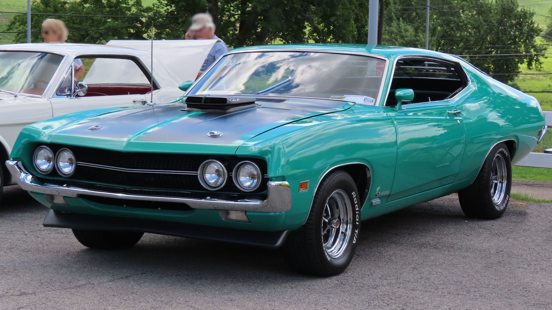 File:1970 Ford Torino Cobra, front left, 08-10-2024.jpg