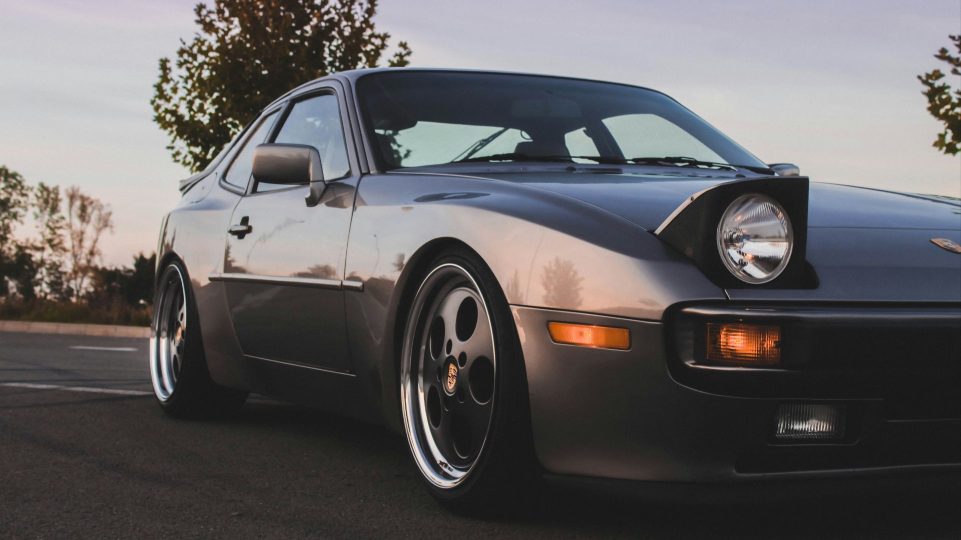a black car on a road