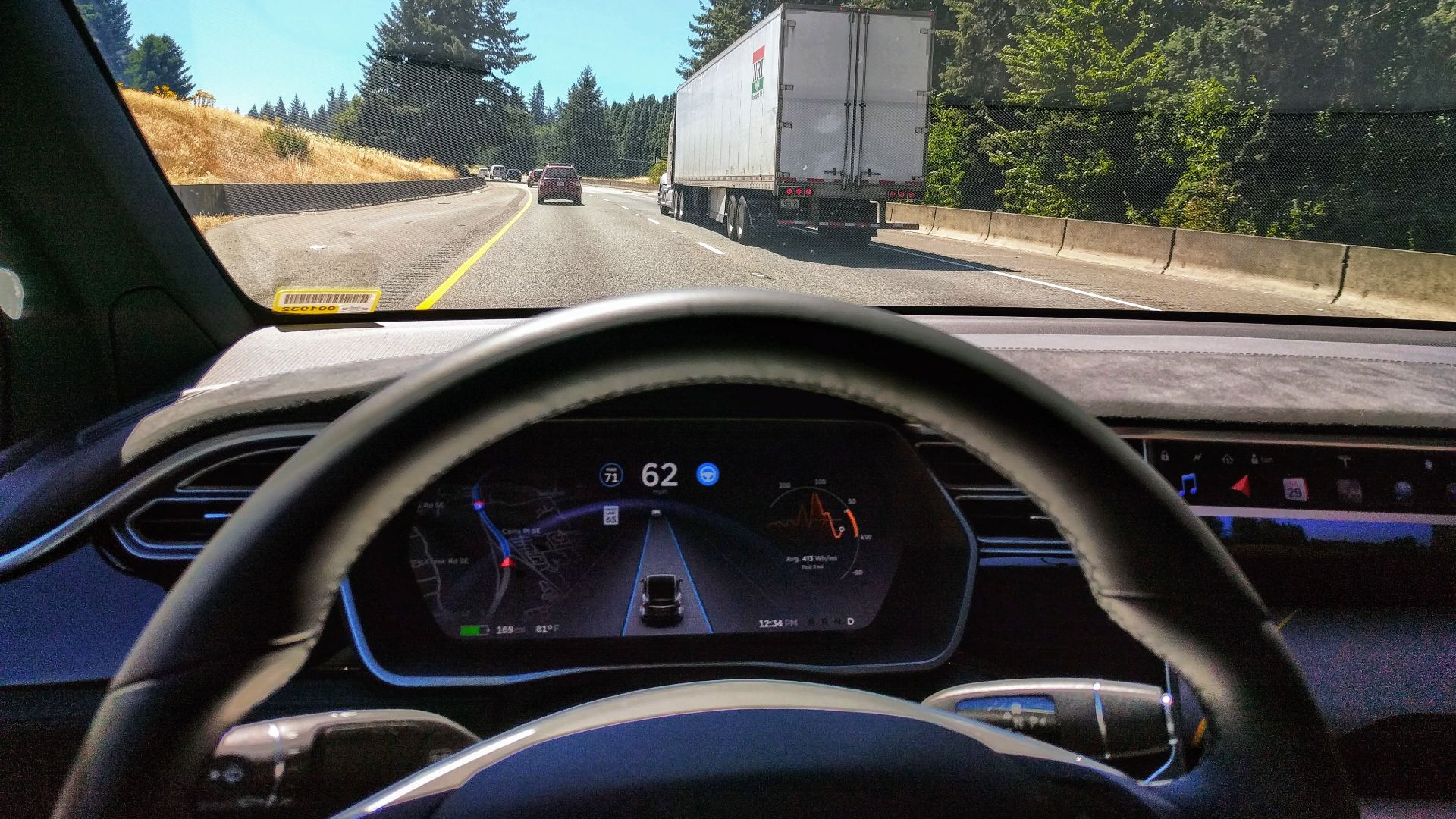 File:Tesla Autopilot Engaged in Model X.jpg