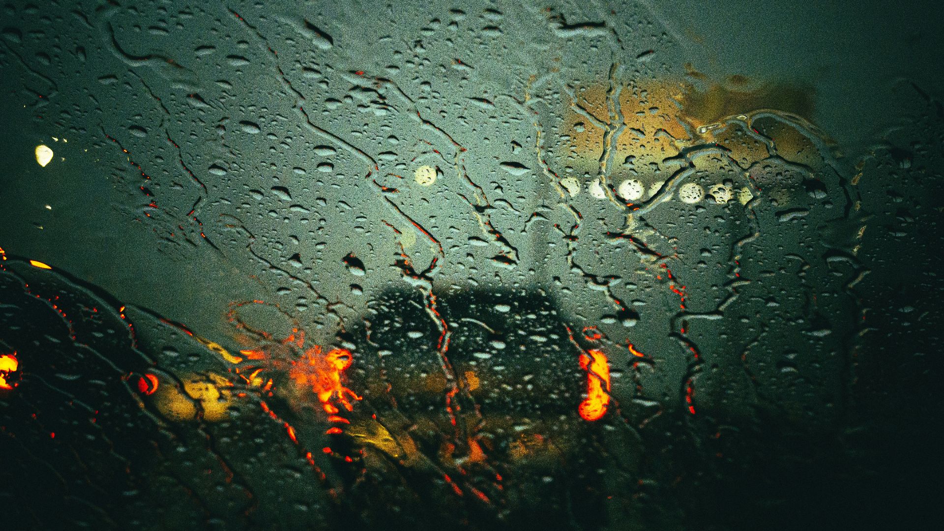 water droplets on glass window