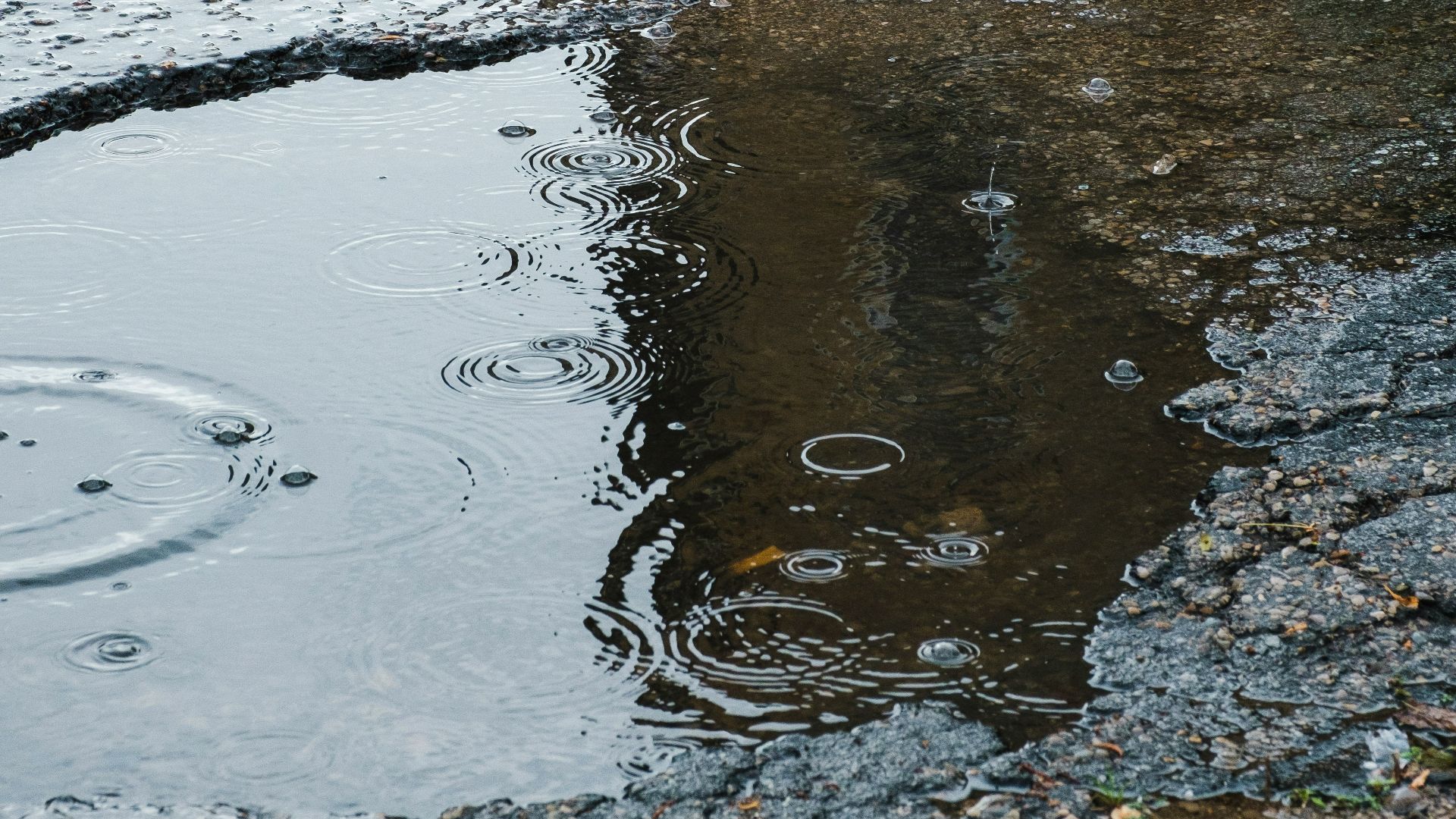body of water on road
