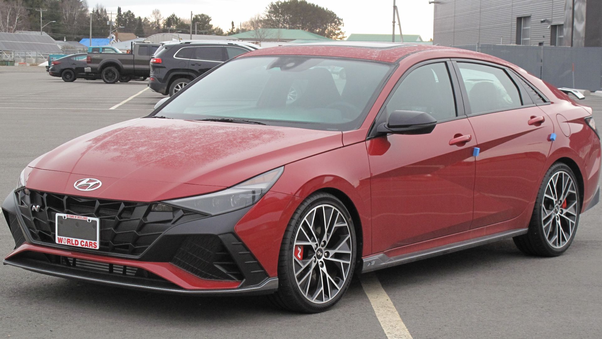 File:2022 Hyundai Elantra N in Fiery Red, Front Left, 04-18-2022.jpg
