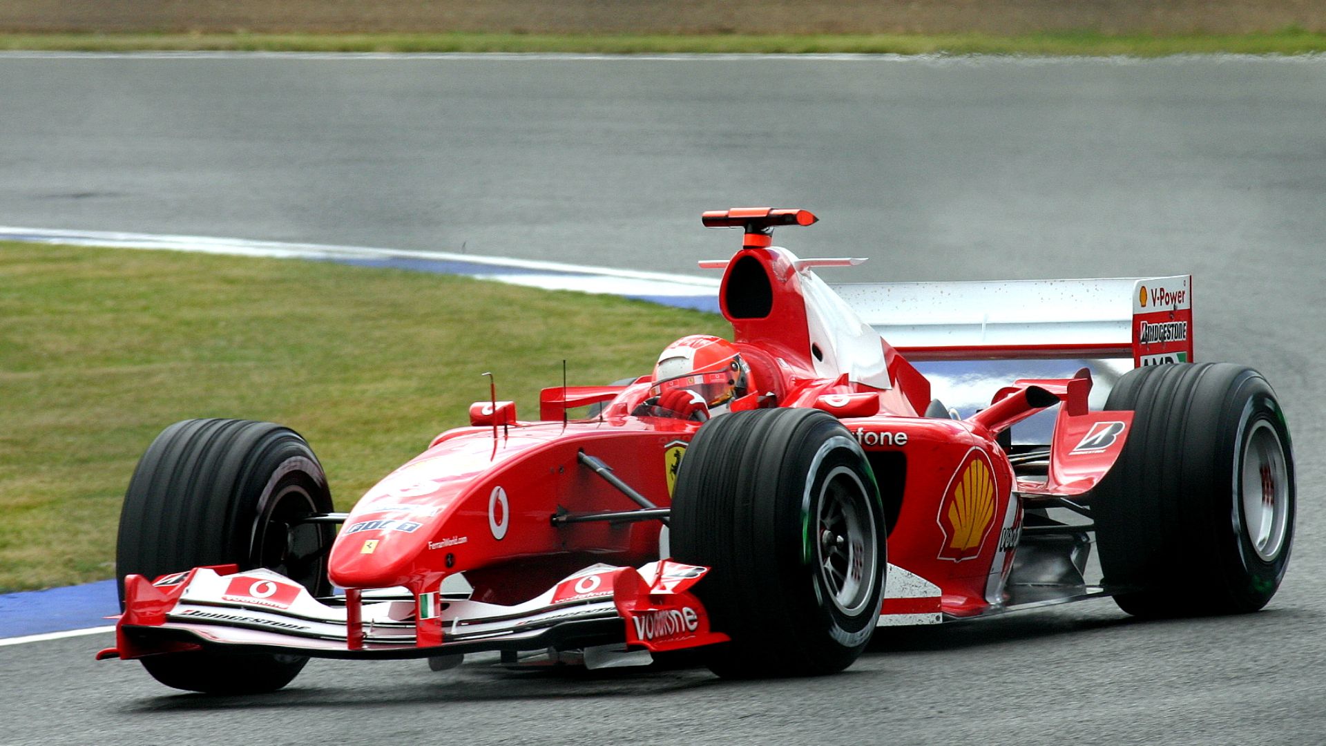 File:Michael Schumacher - Ferrari F2004 at Luffield during practice for the 2004 British Grand Prix (50831460006).jpg