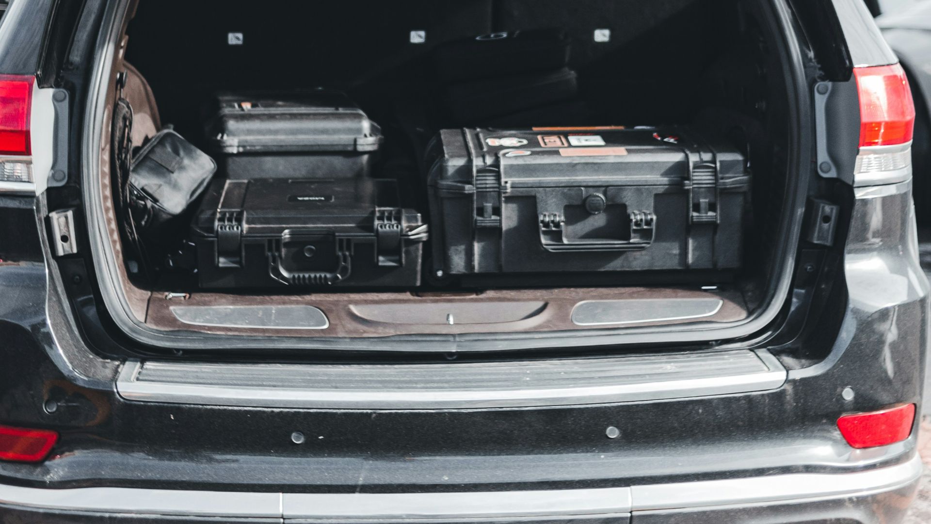 the back end of a car with its trunk open