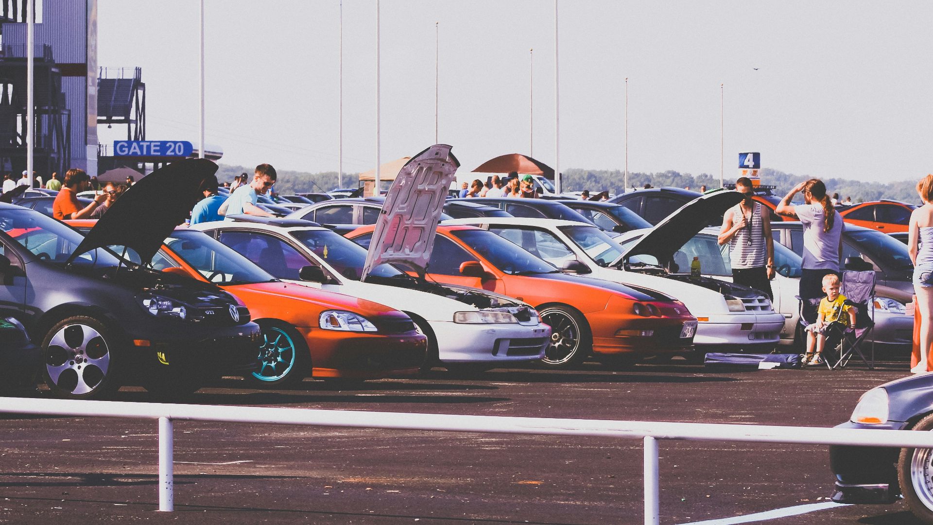 assorted cars on parking area