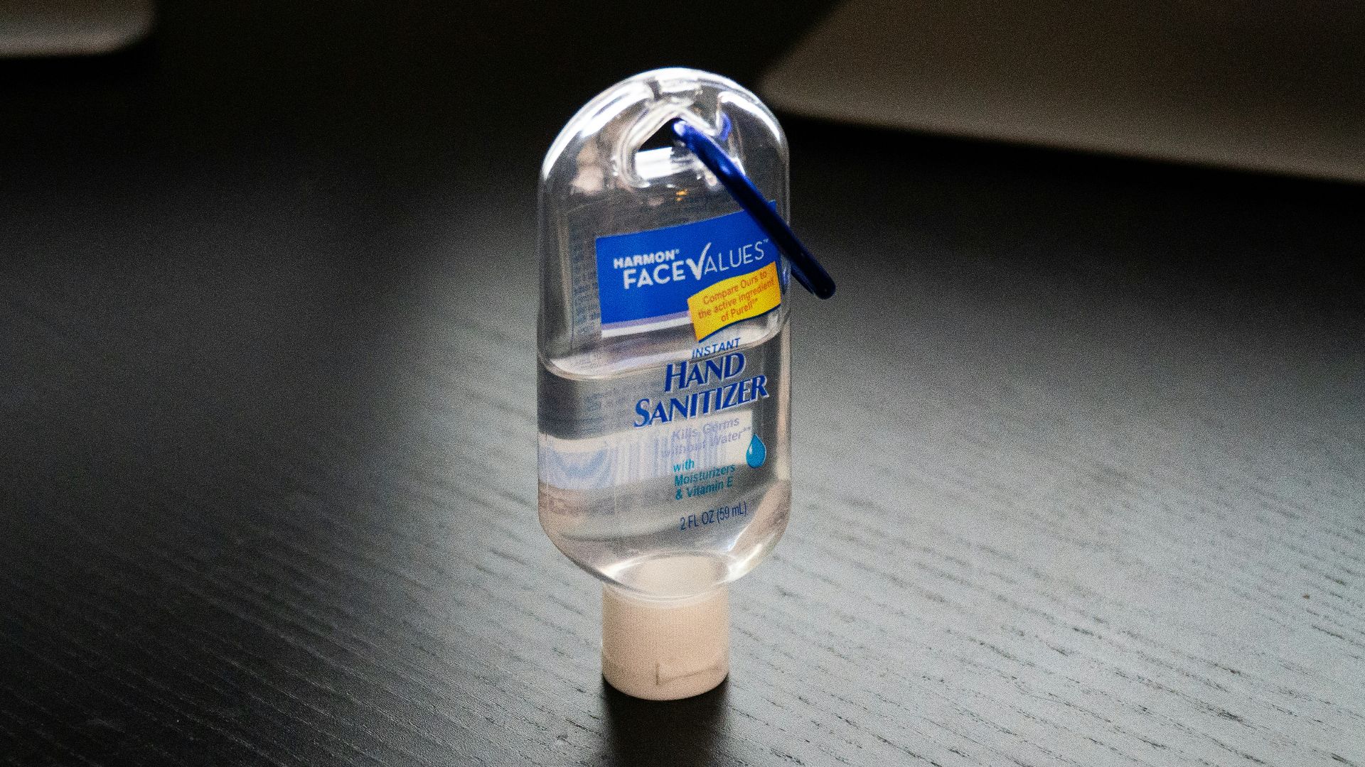 a bottle of mouthwash sitting on a table