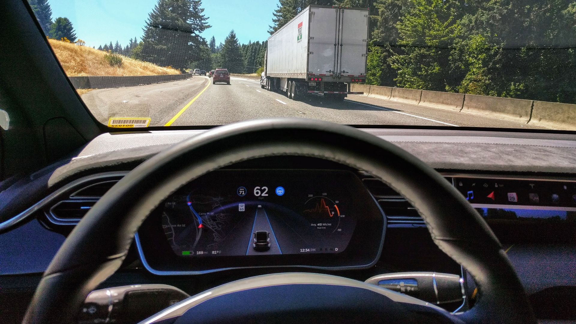 File:Tesla Autopilot Engaged in Model X.jpg