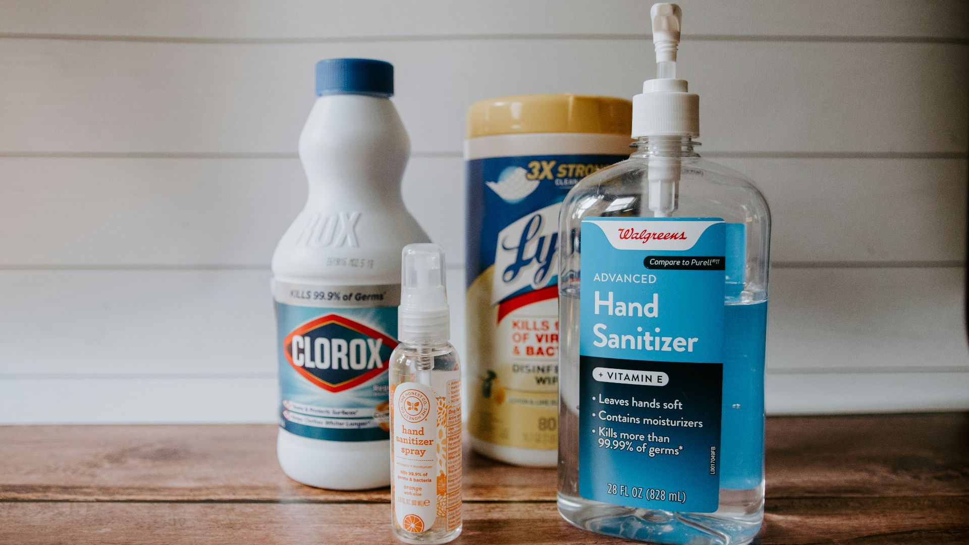 a bottle of hand sanitizer next to a bottle of hand sanitizer