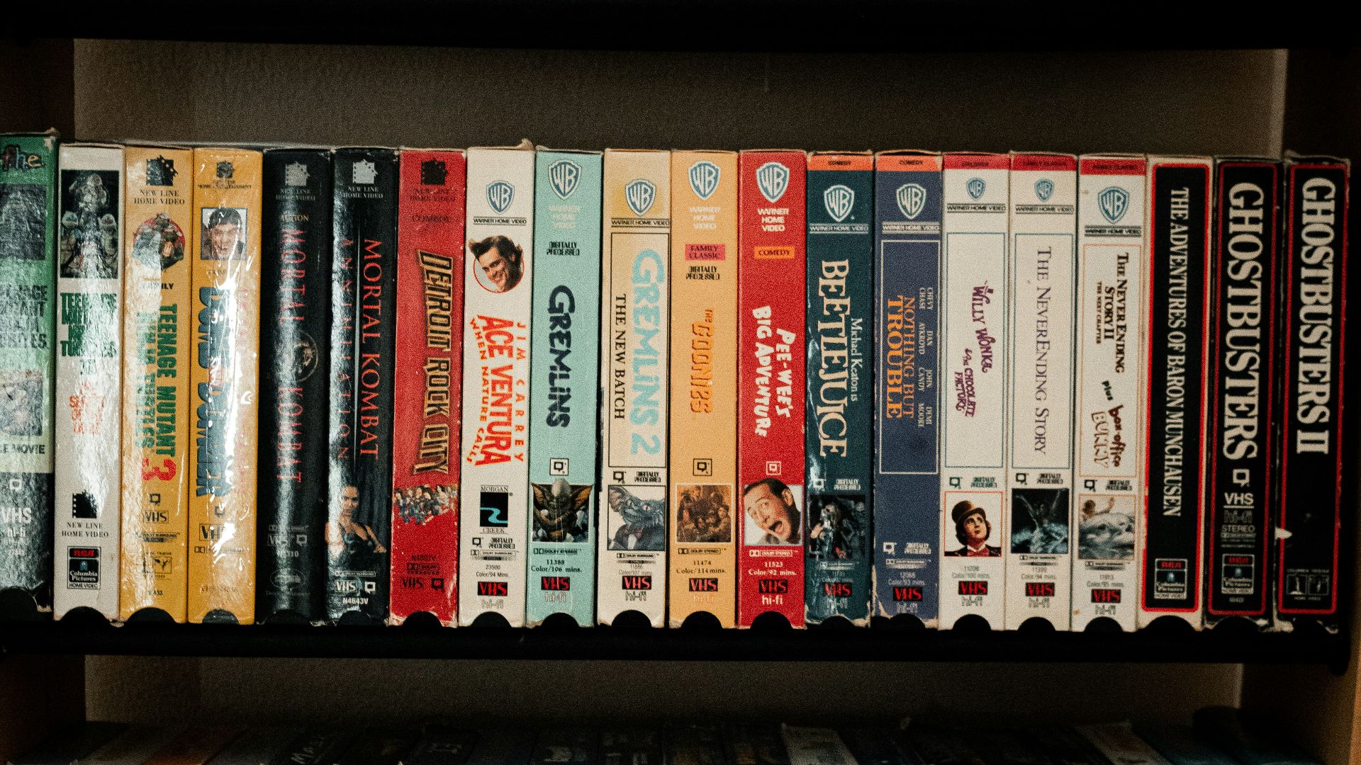 a book shelf filled with lots of books