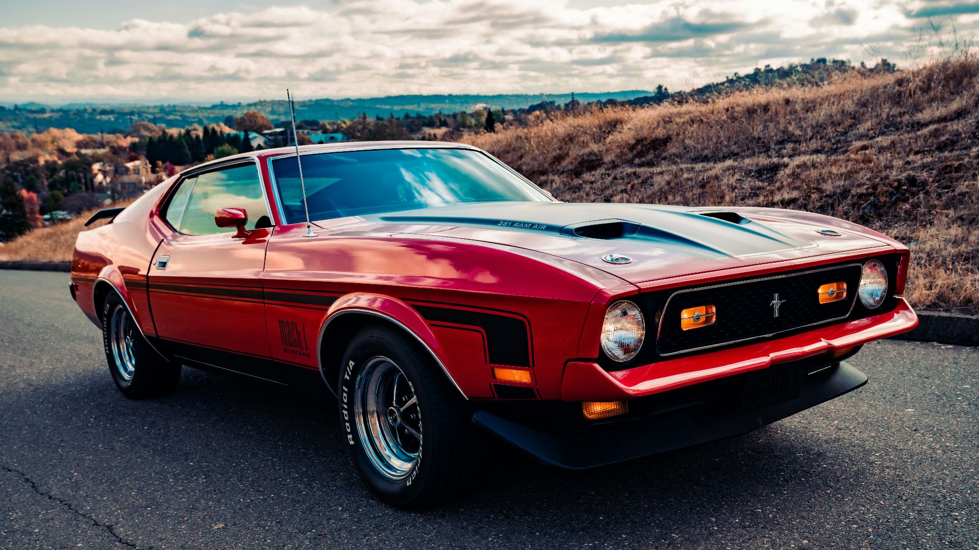 red chevrolet camaro on road during daytime