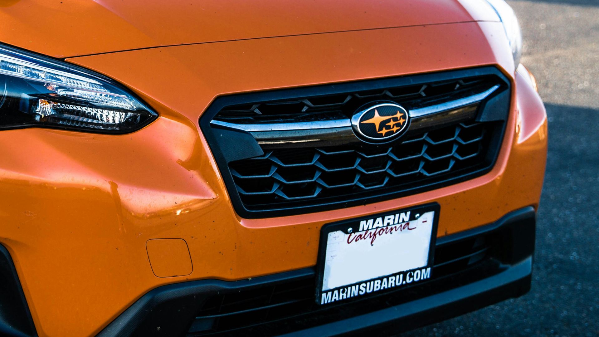 orange Subaru SUV