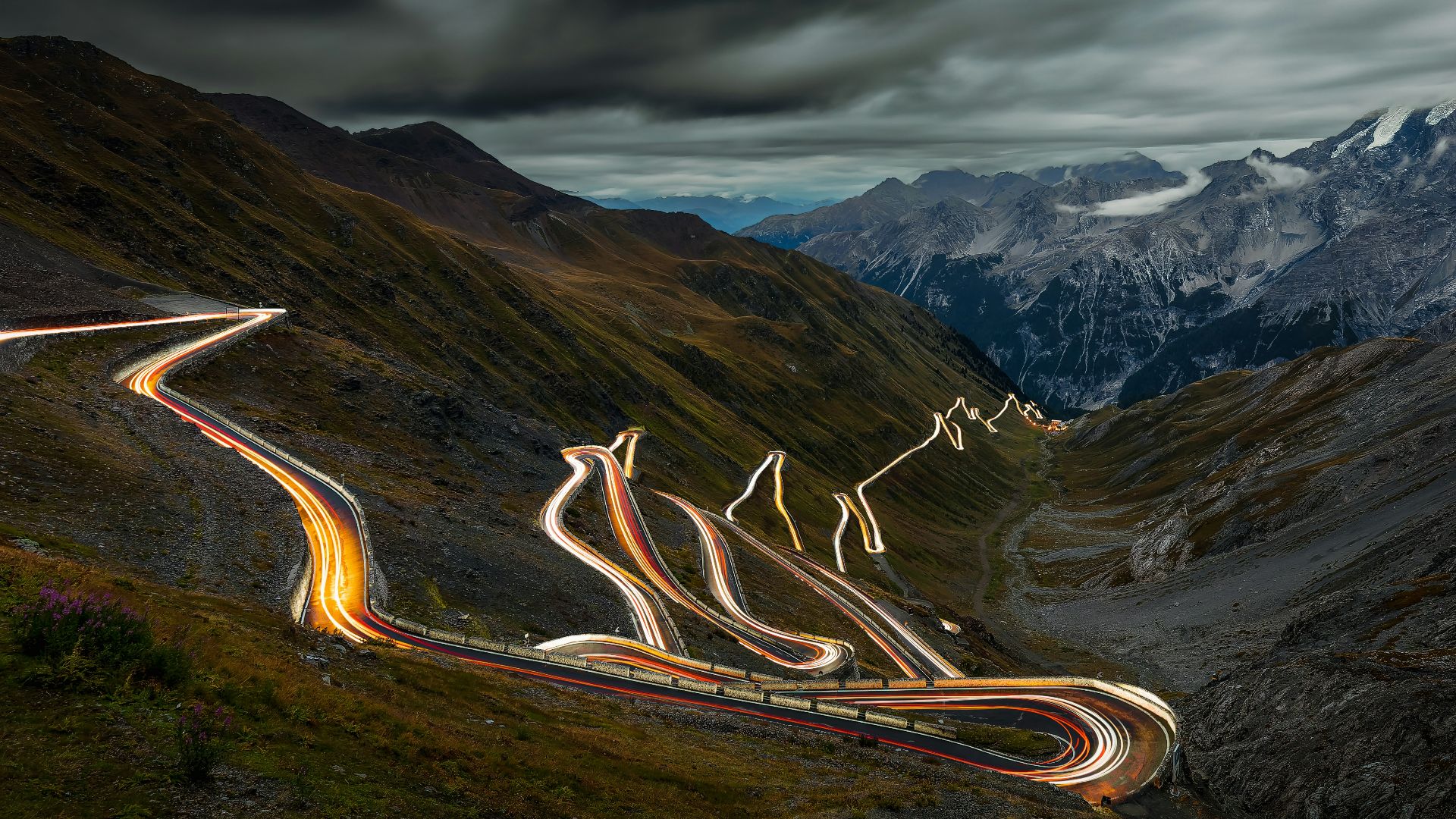 a road going through a mountain