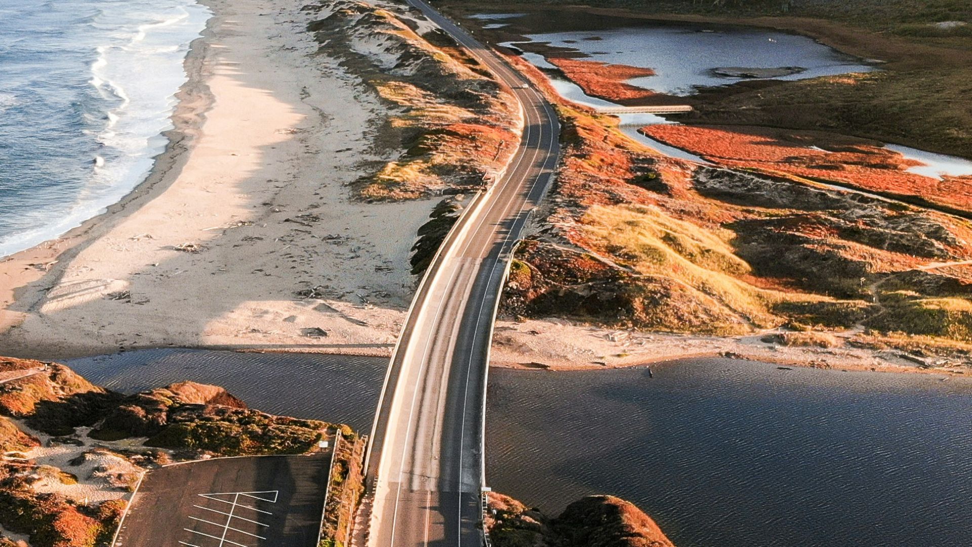 aerial photo of bridge