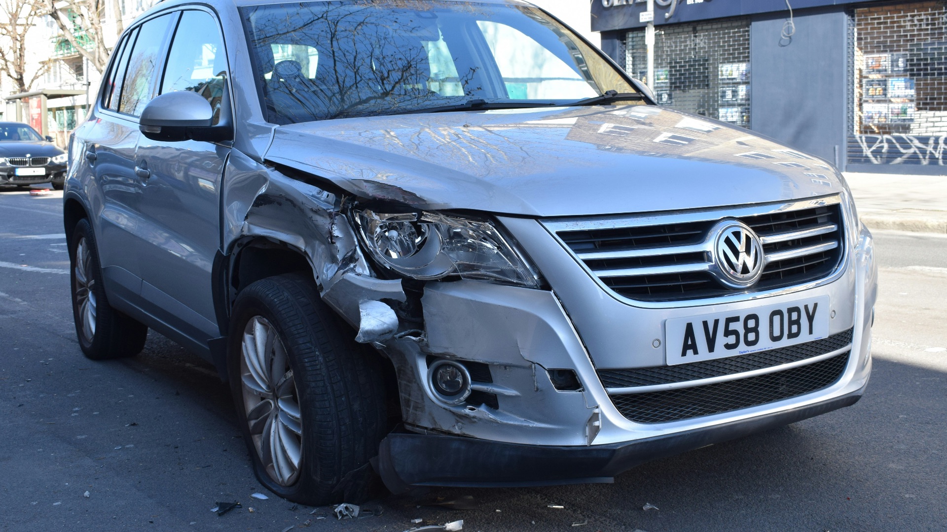 a car that has been hit by another car