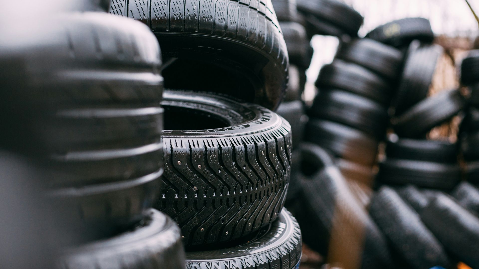 piles of car tires