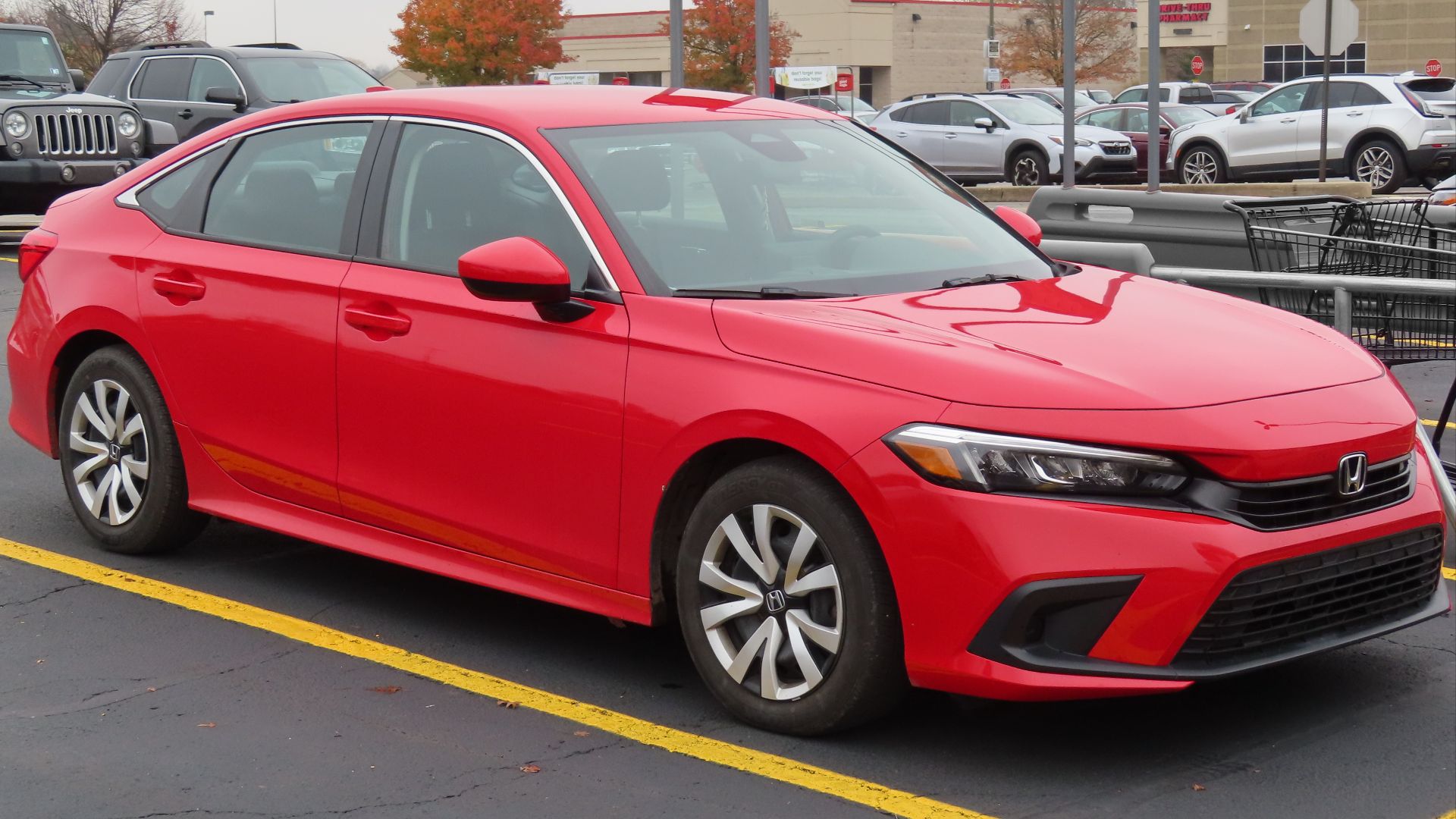 File:2022 Honda Civic LX Sedan, front right, 11-02-2022.jpg