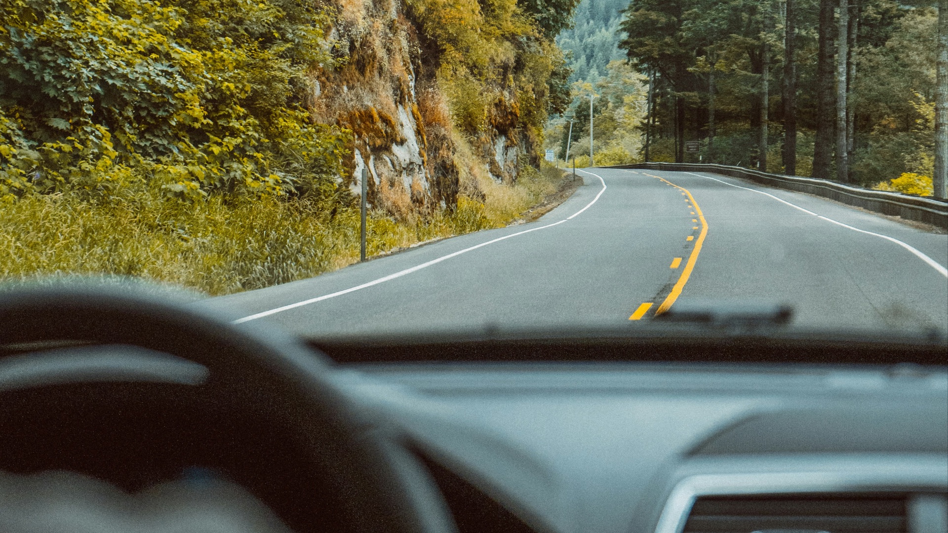 no vehicles at the road during daytime