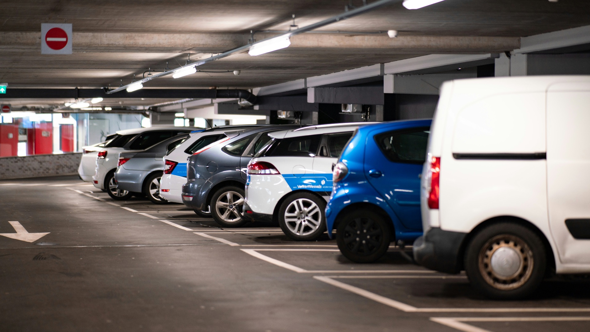 cars parked in parking lot