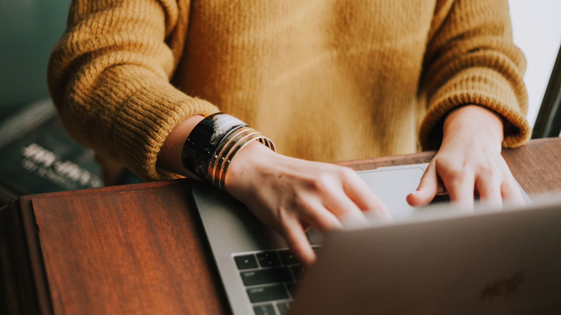 person using laptop computer