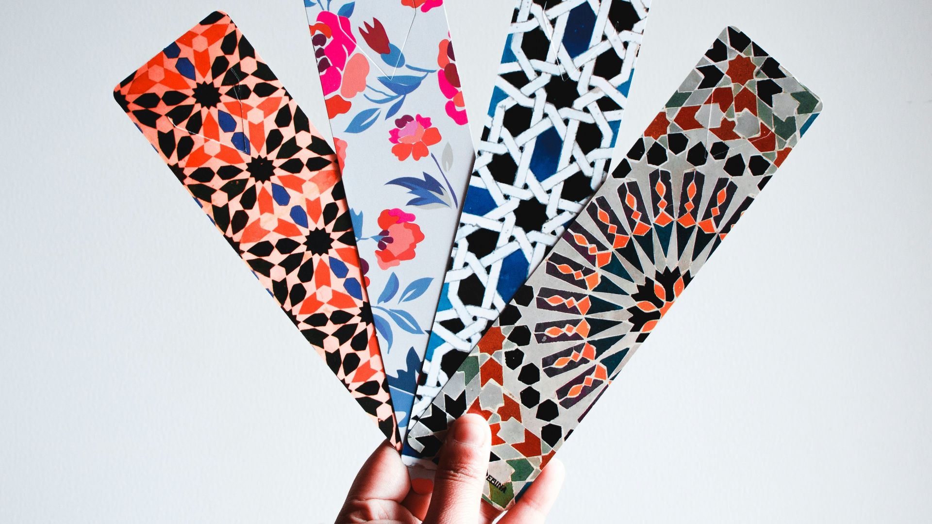 four multicolored ornaments