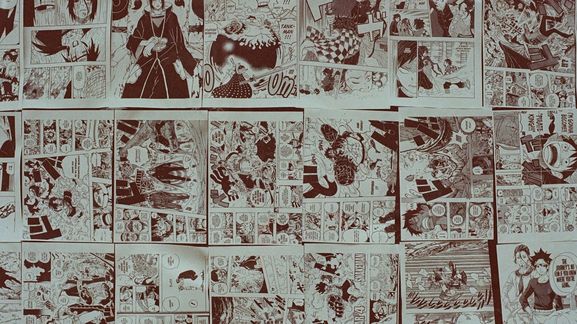 a bunch of comics are spread out on a table