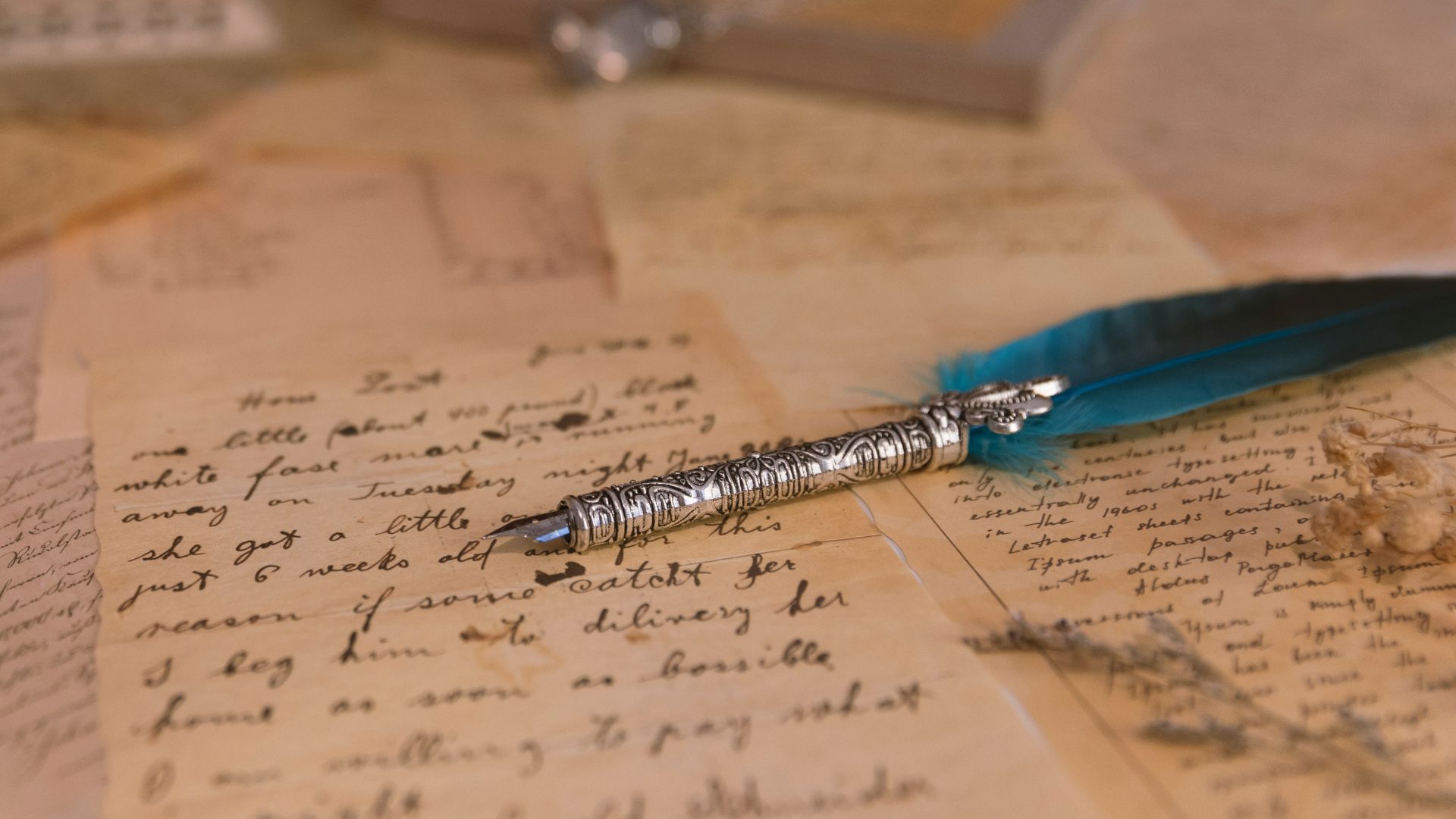 a pen sitting on top of a piece of paper