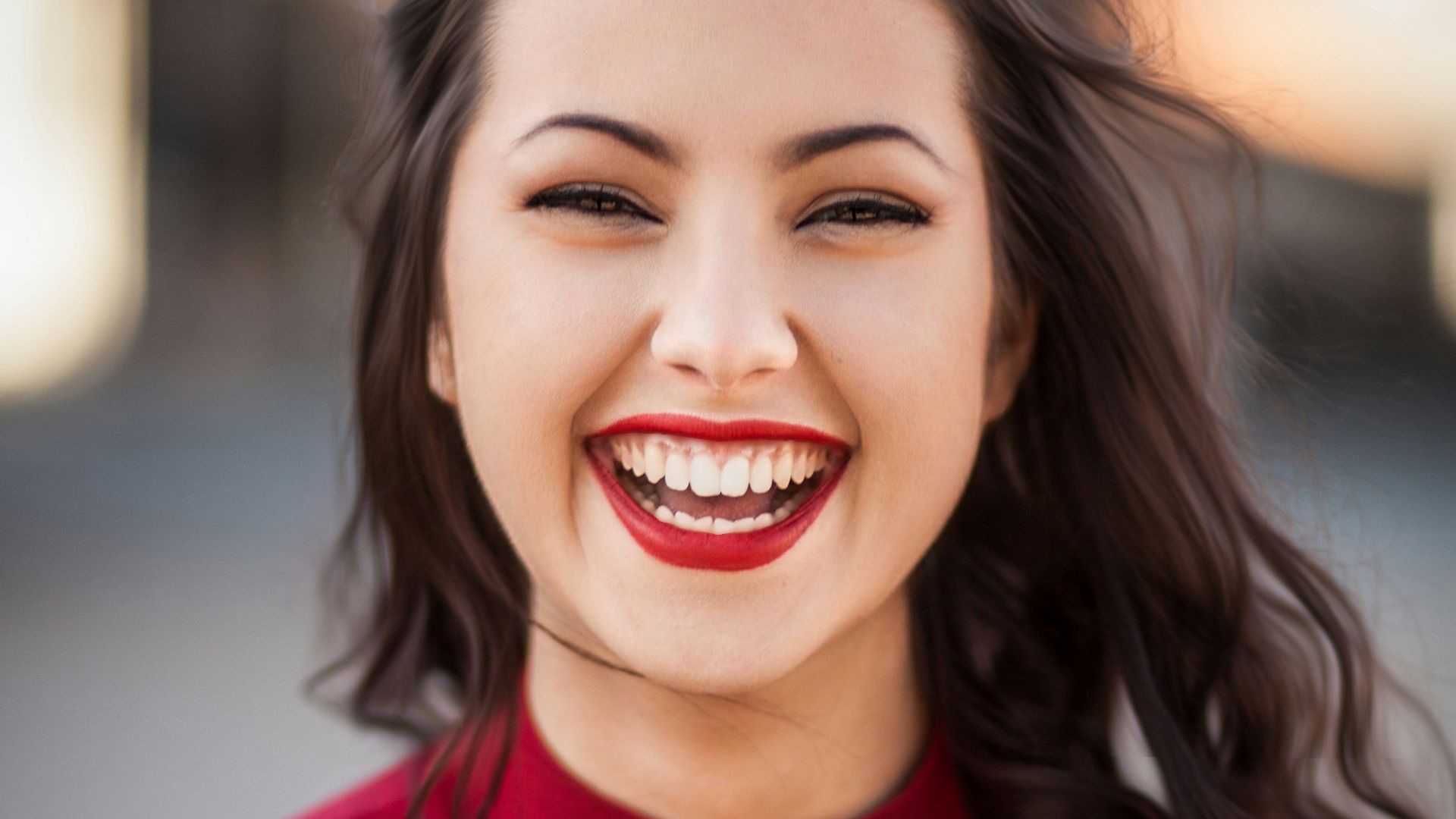closeup photography of woman smiling