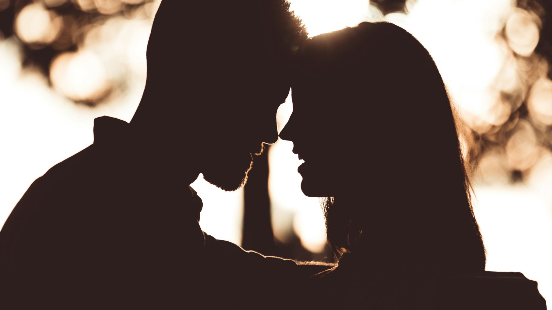 silhouette photography of couple