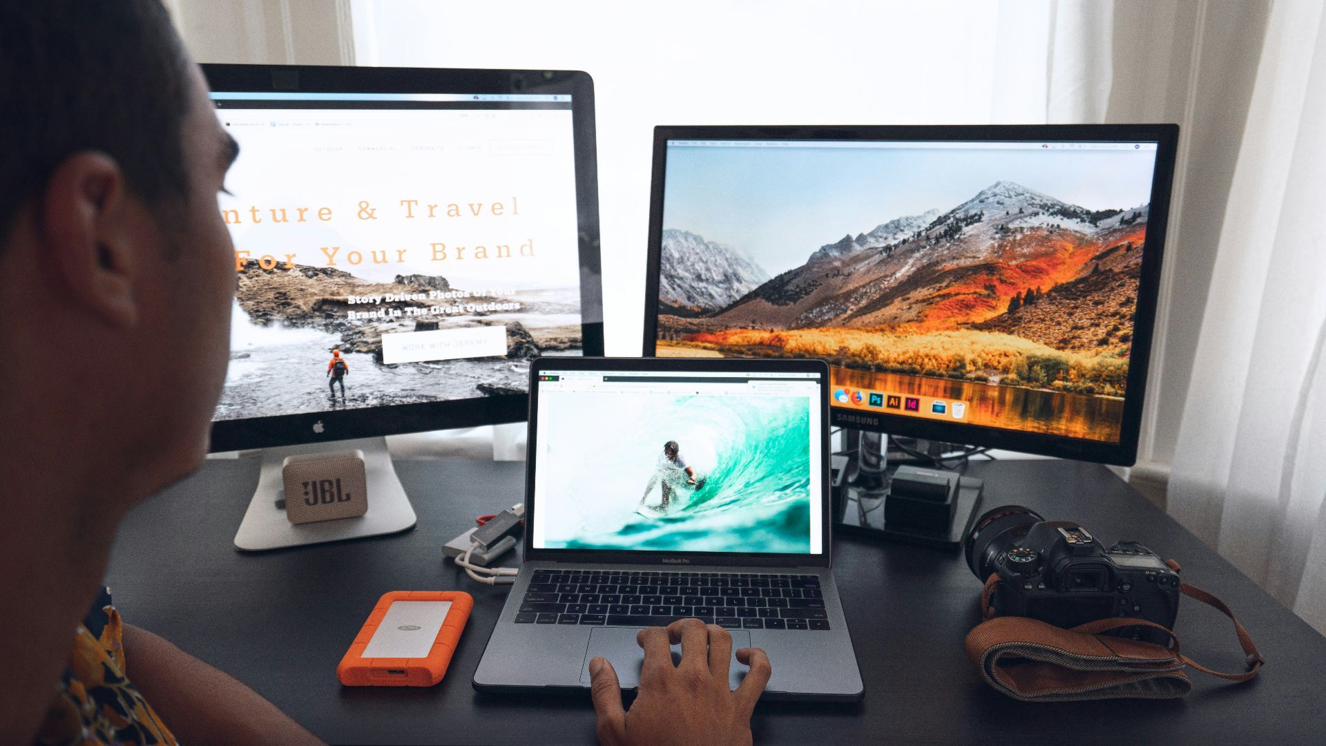 man using MacBook Pro