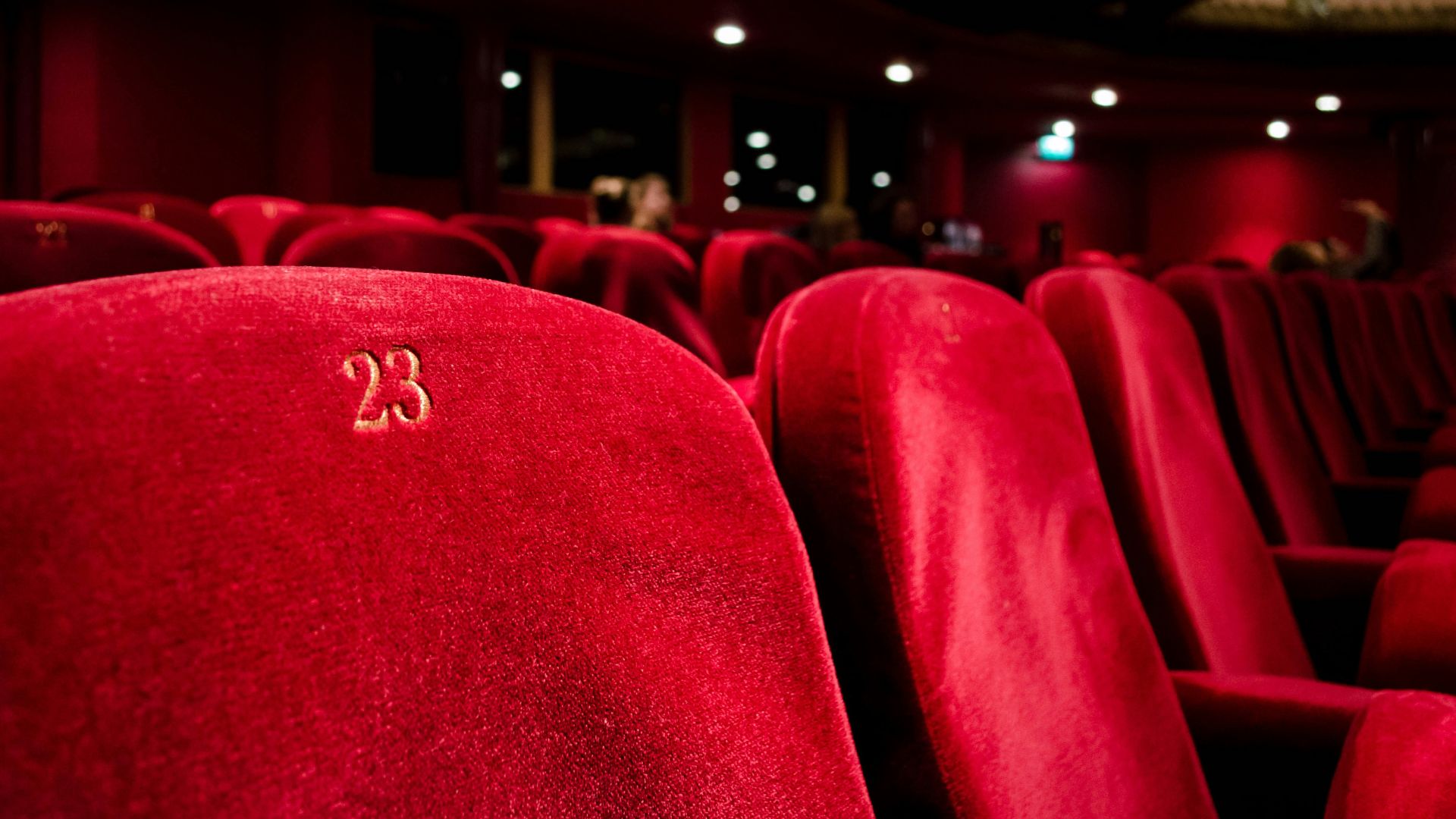 red cinema seat number 23