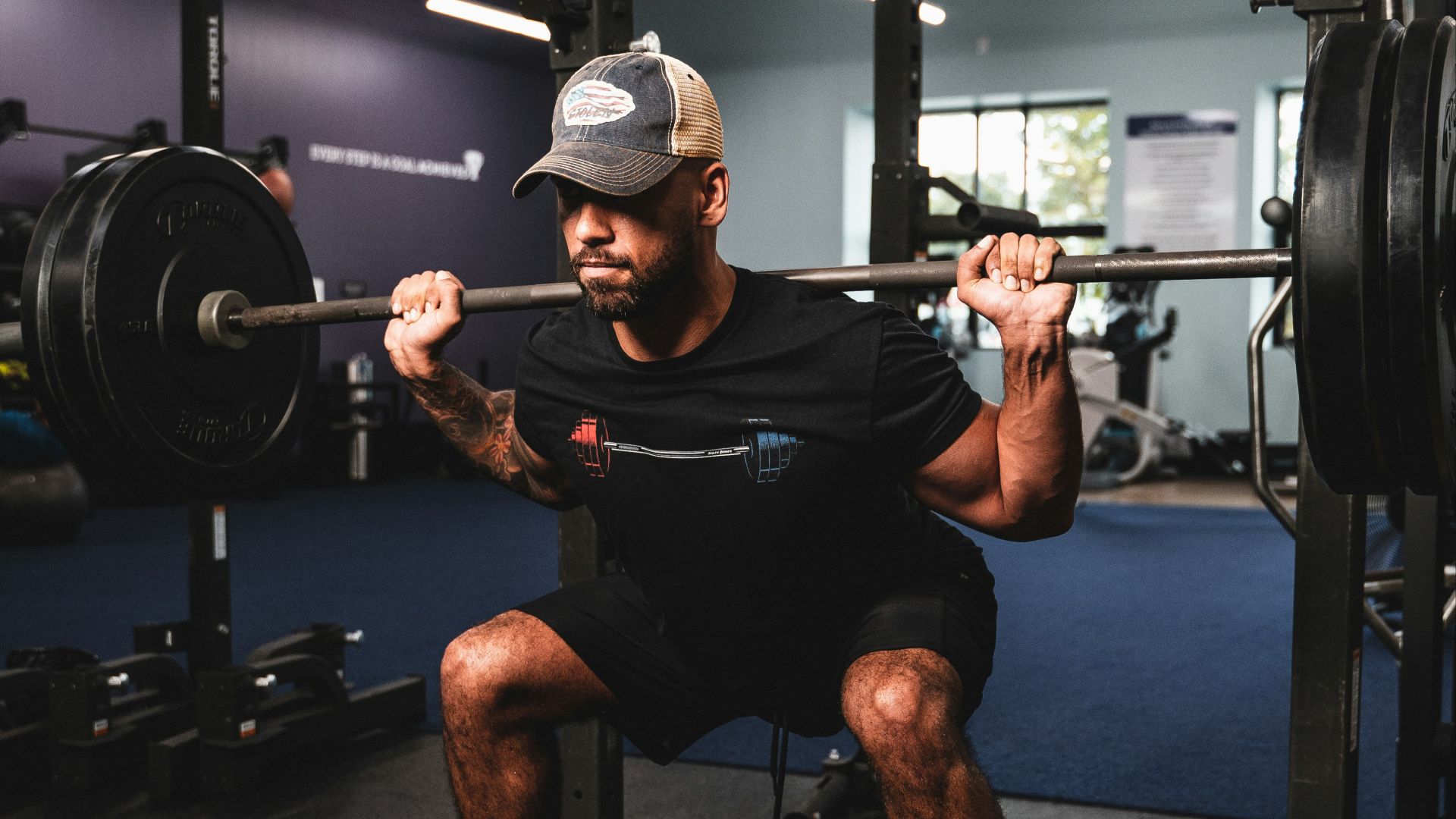 a man lifting weights