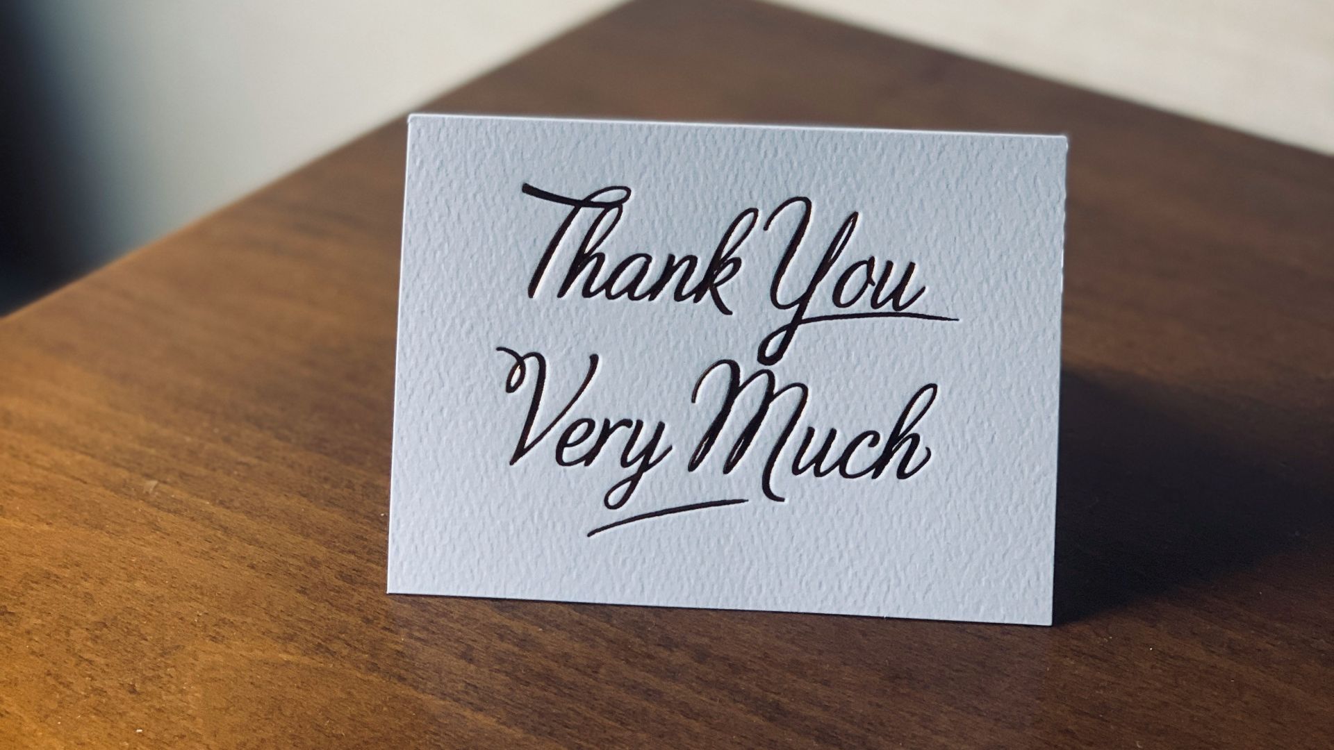 thank you very much sign