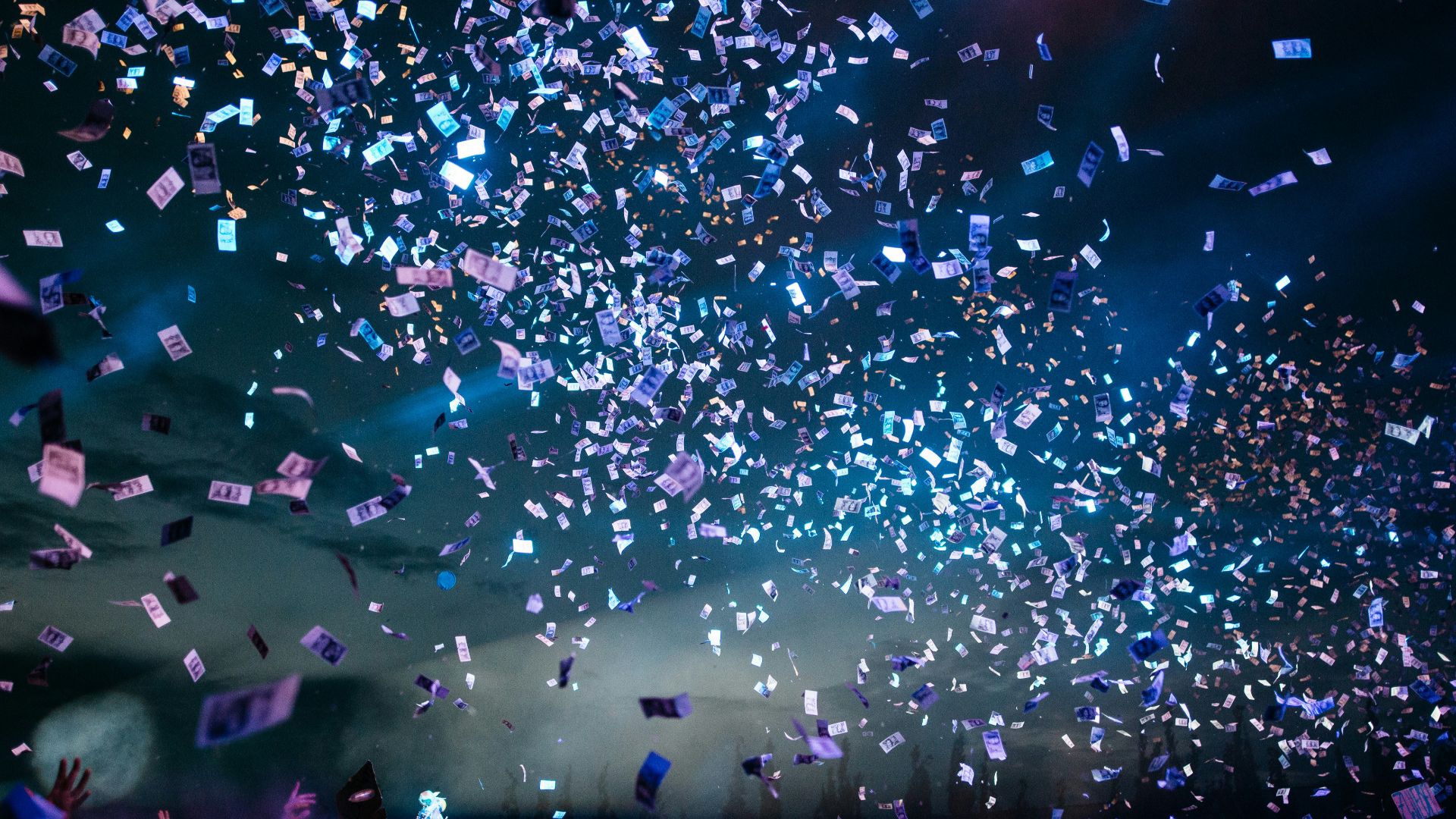 people partying with confetti