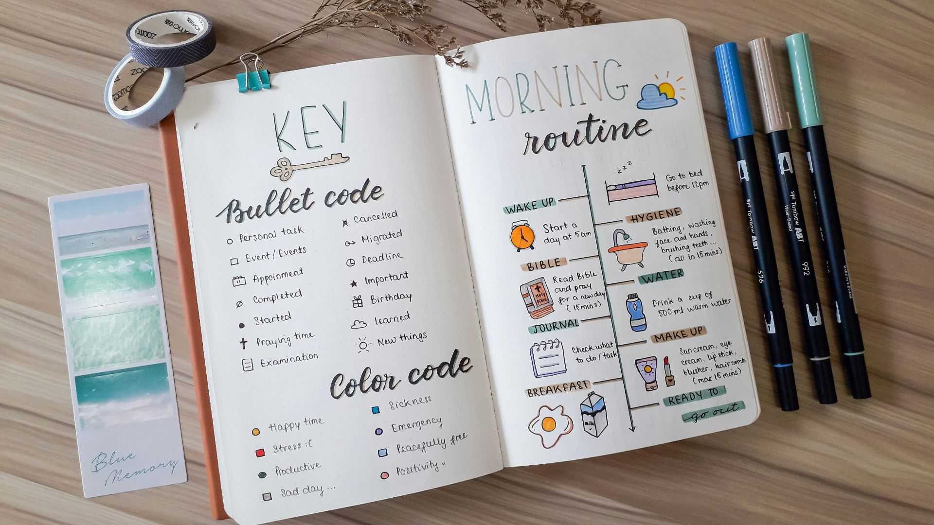 an open book with writing on it next to a pair of scissors